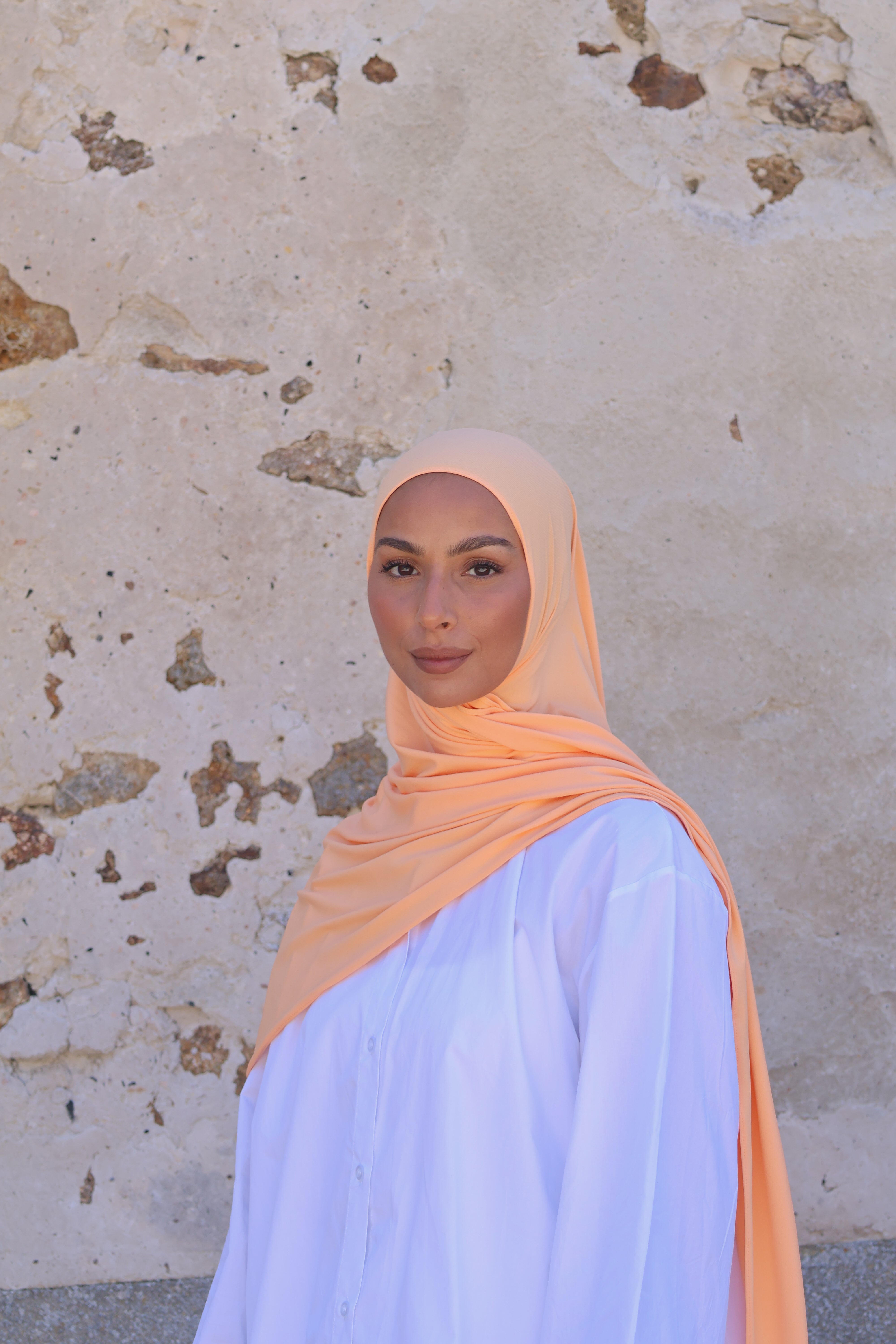 Hijab en jersey premium - Melon