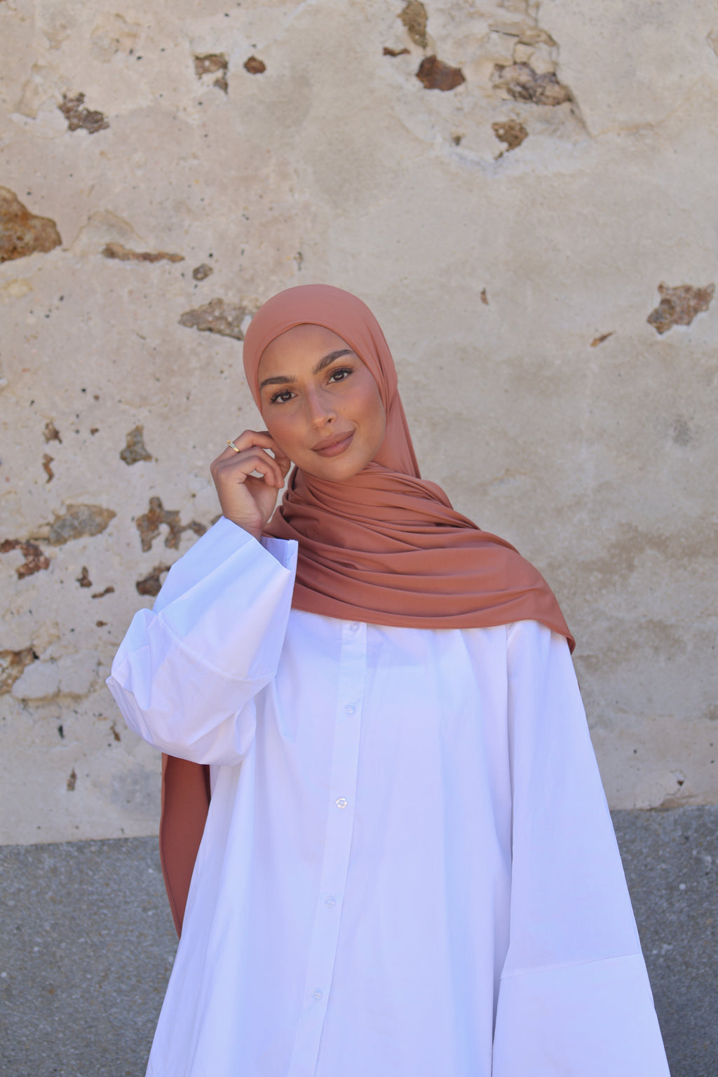 Hijab en jersey premium - Mocha