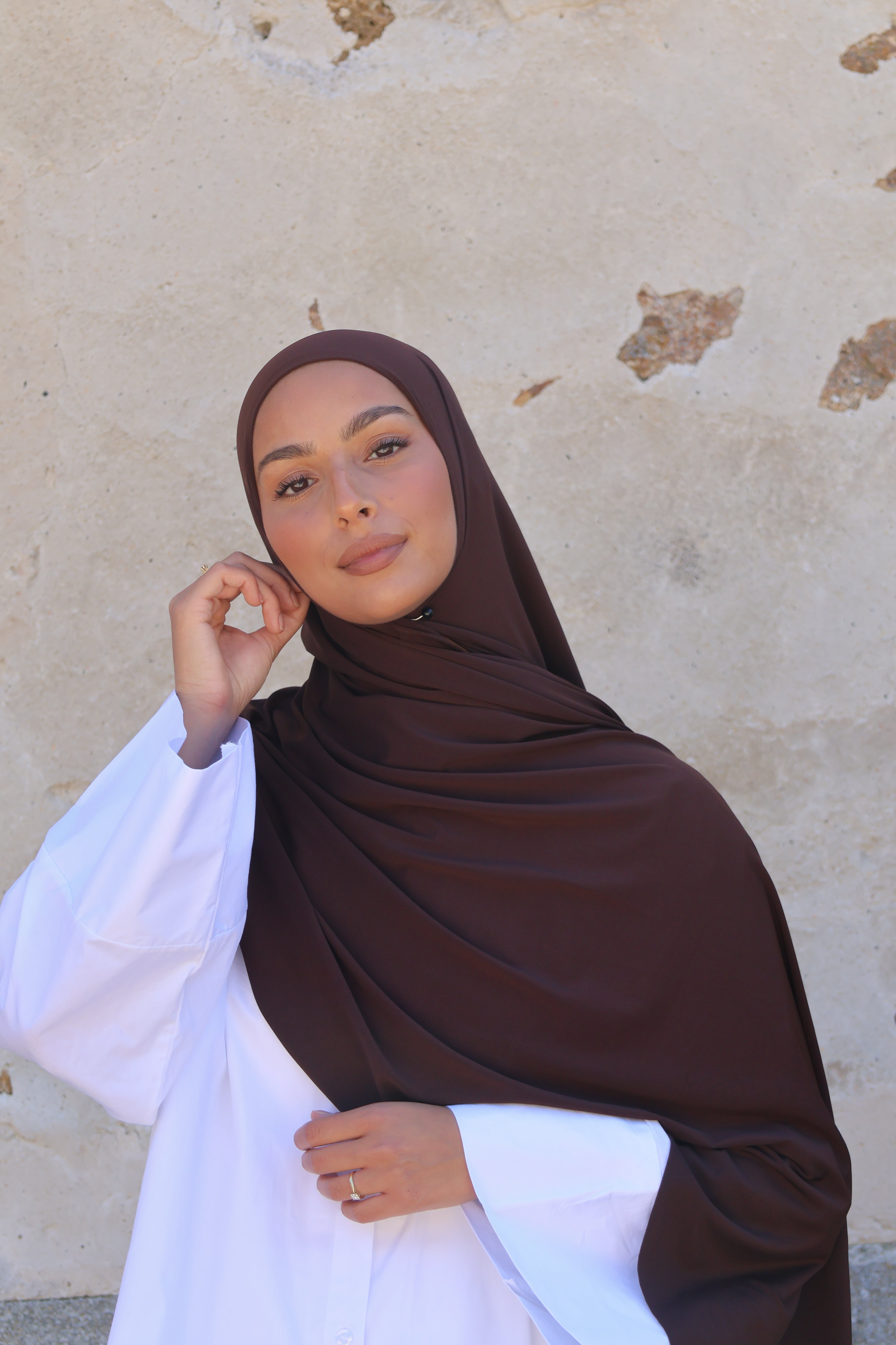 Hijab en jersey premium - Chocolate