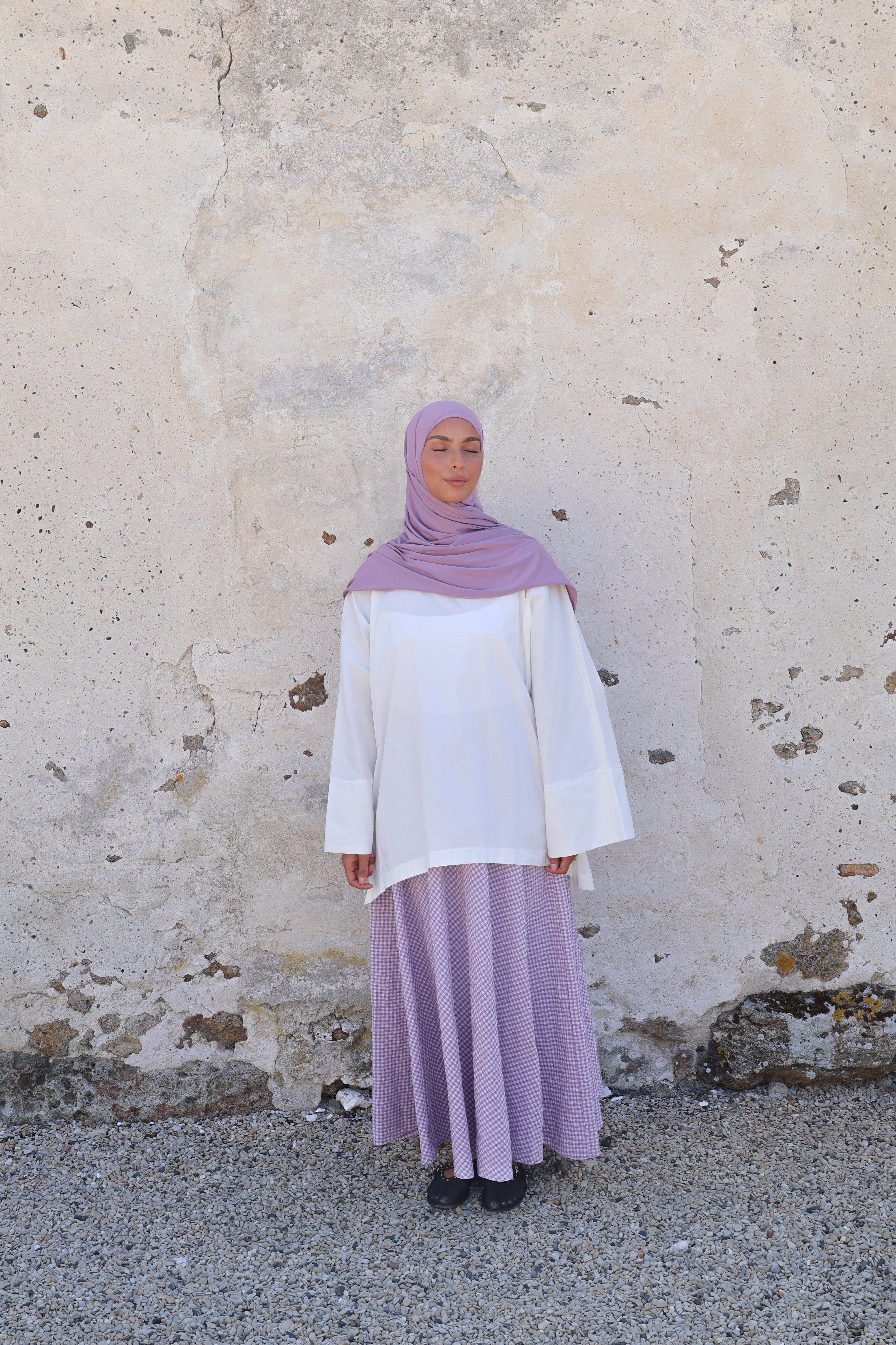 Jupe vichy - Lavande