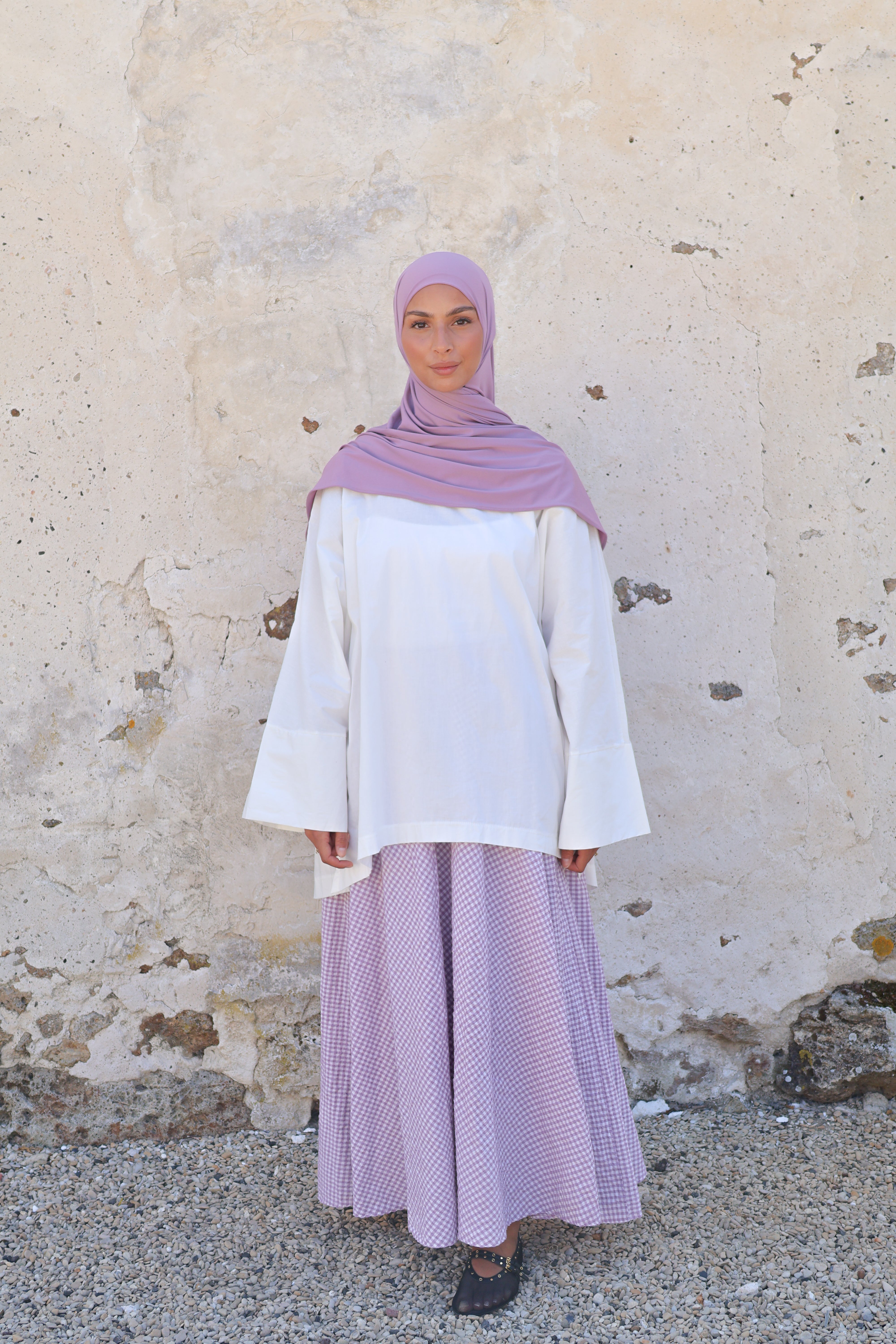 Jupe vichy - Lavande