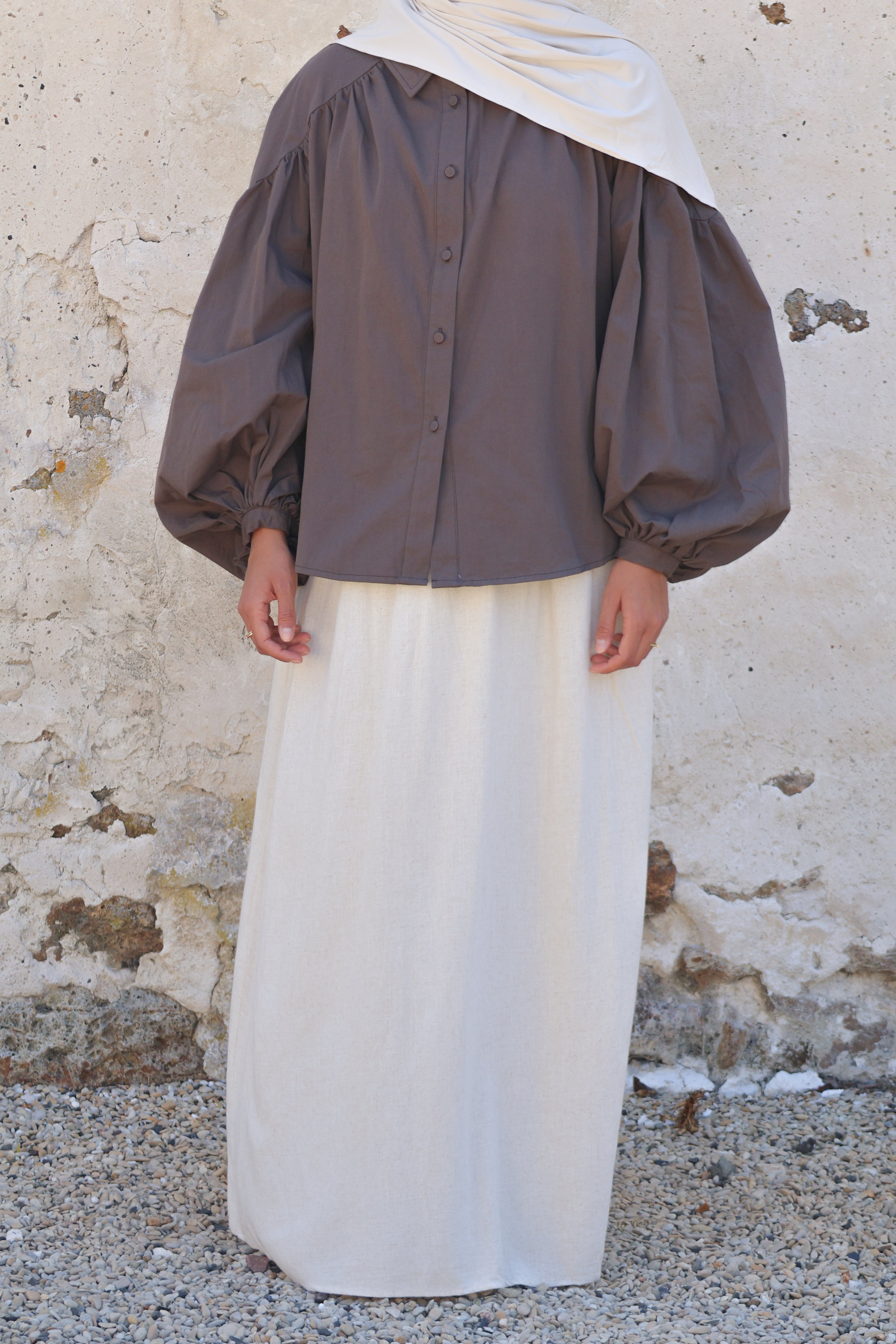 Chemise bonbon - Marron