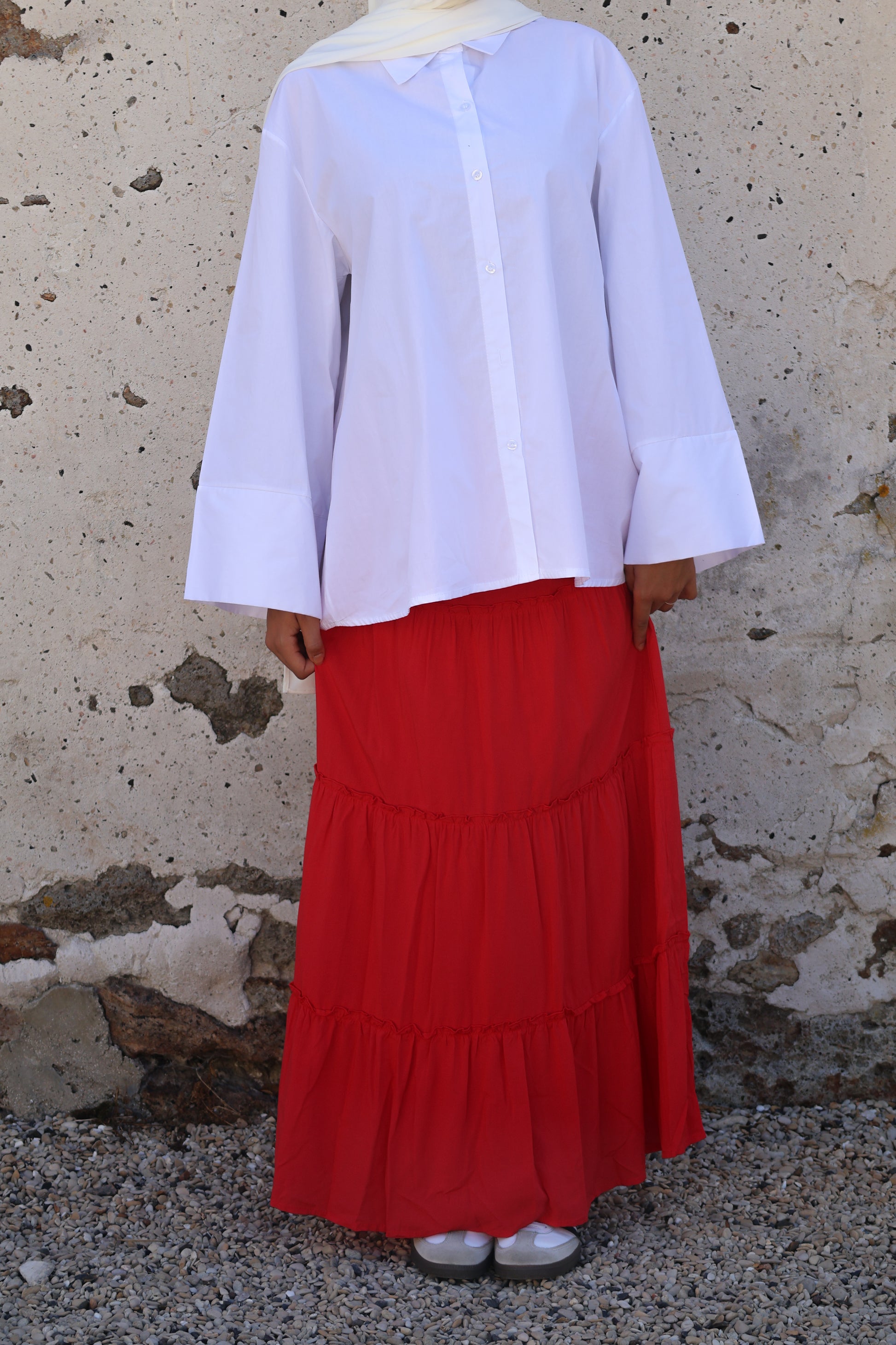 Jupe boheme - Rouge