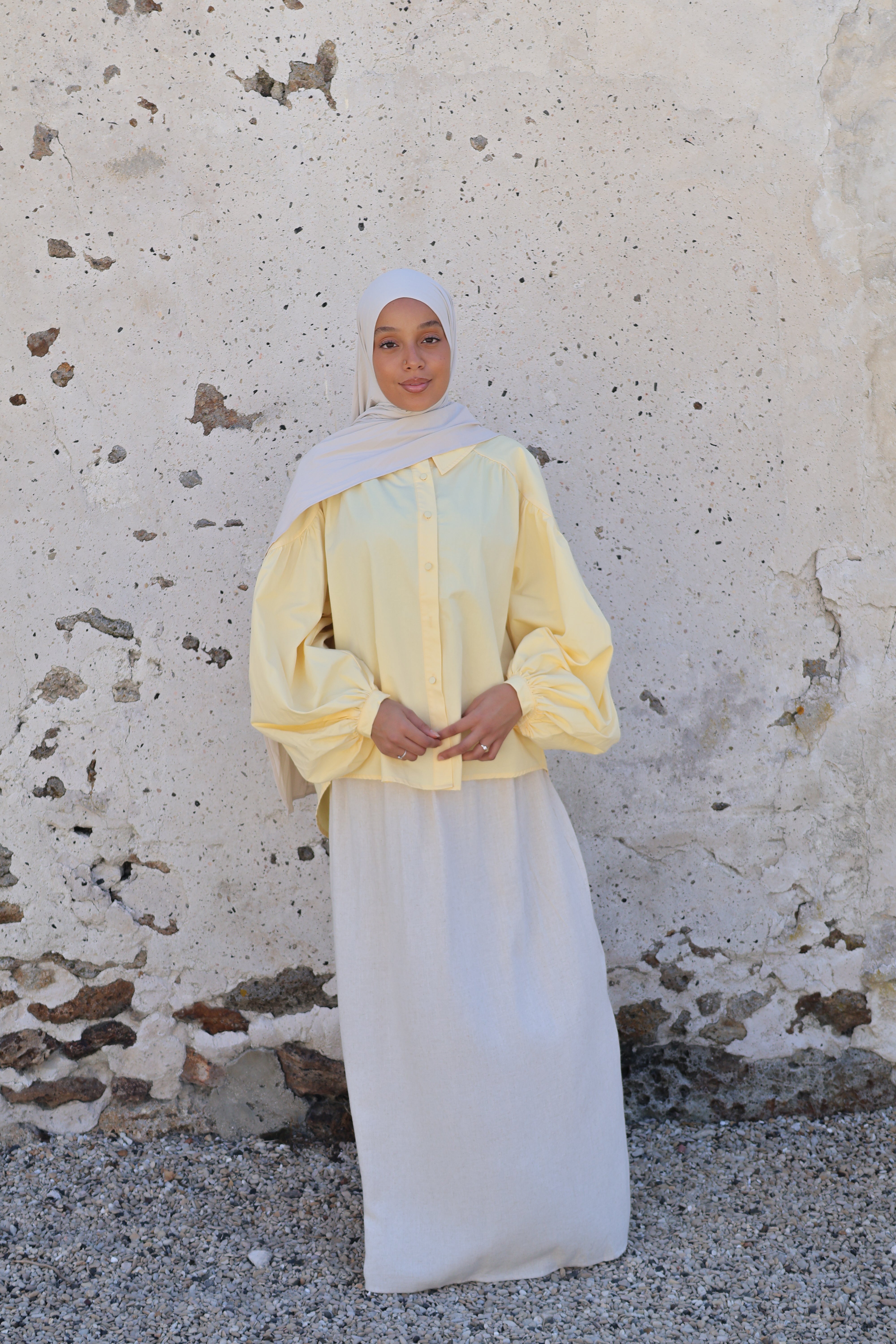 Chemise bonbon - Jaune beurre