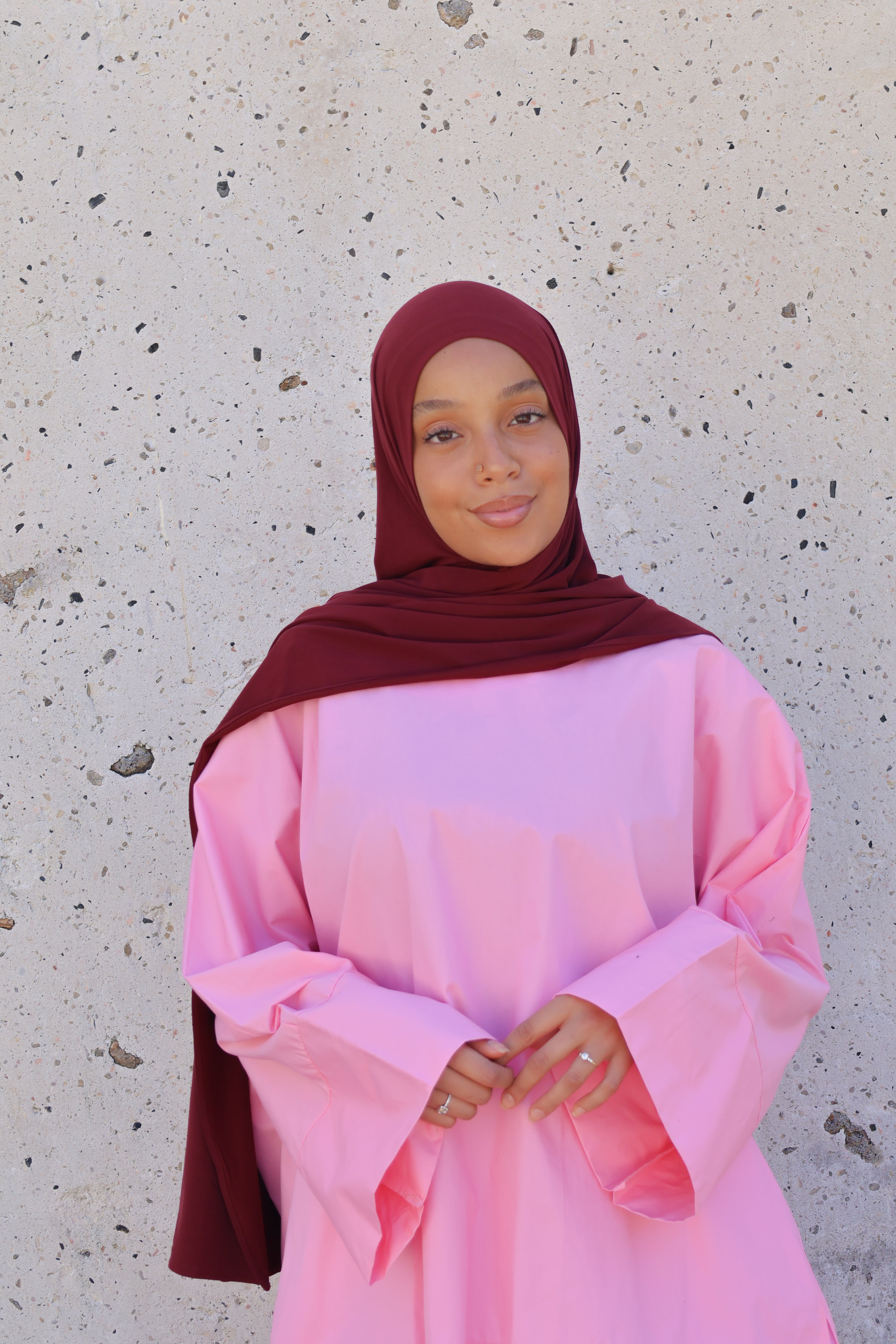 Hijab en jersey respirant - Burgundy