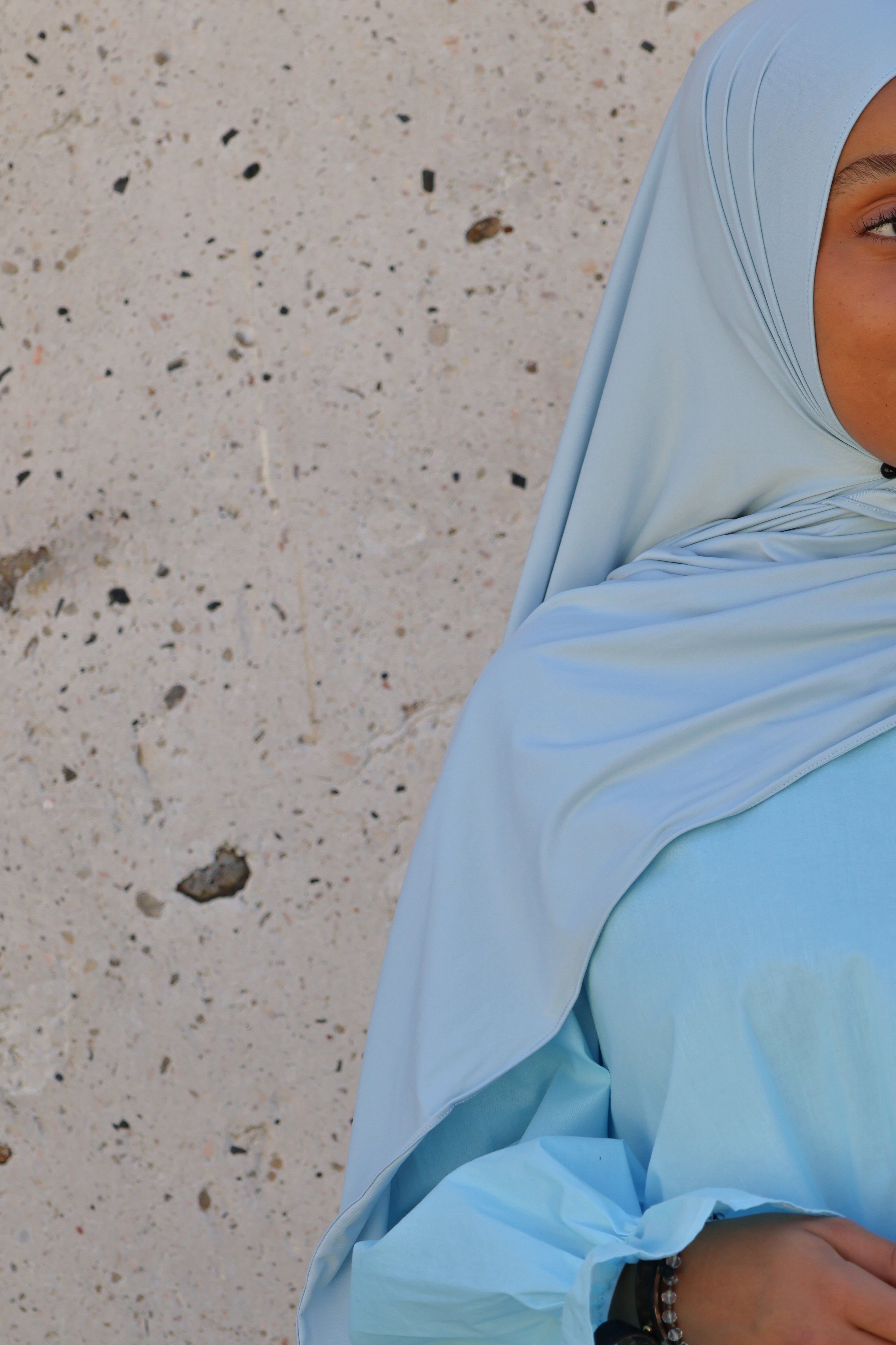 Flowing jersey hijab - Arctic