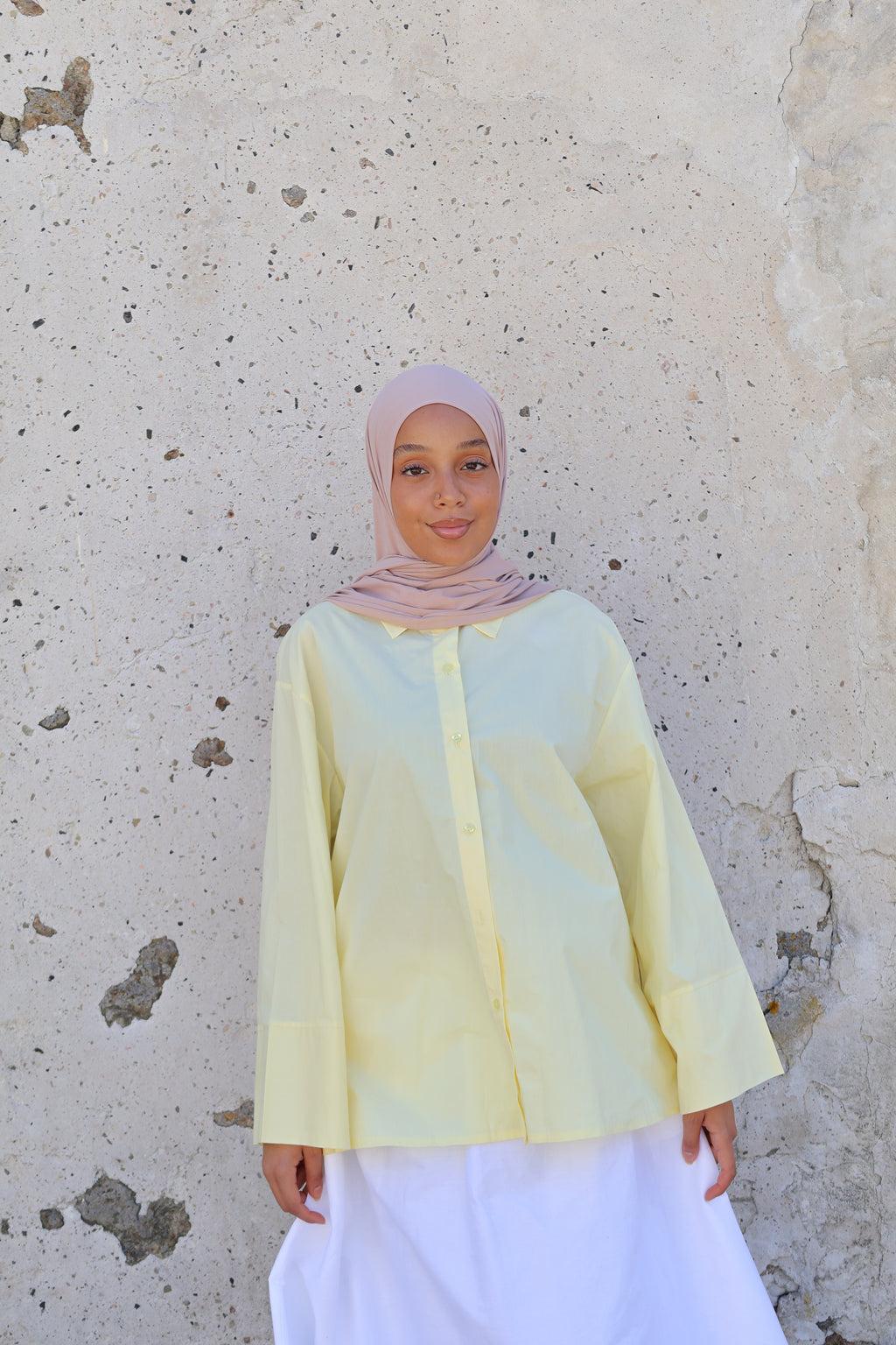 Chemise manches larges - Jaune