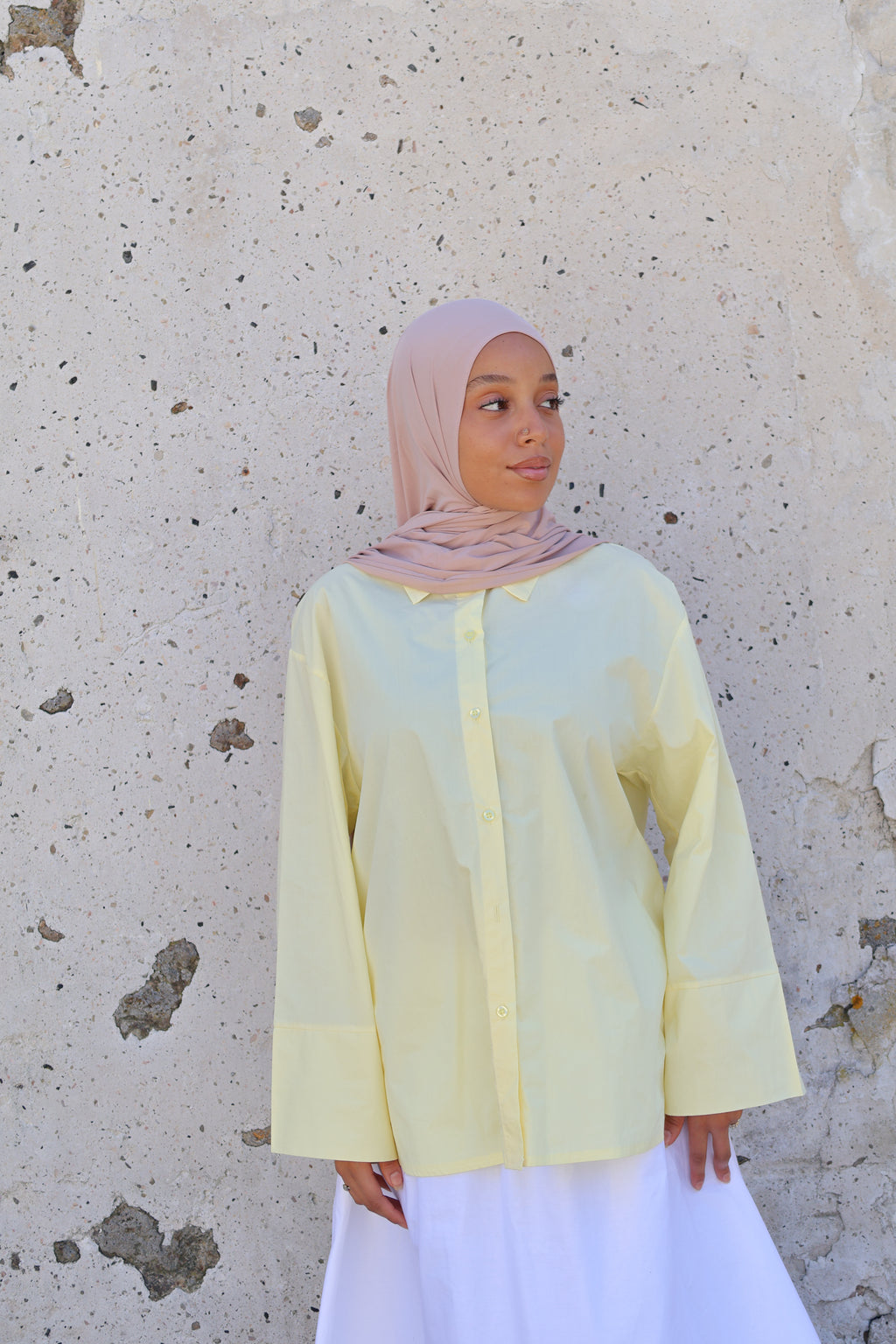 Chemise manches larges - Jaune