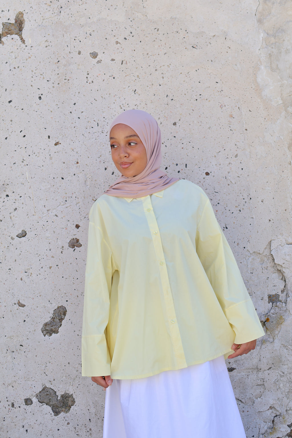 Chemise manches larges - Jaune
