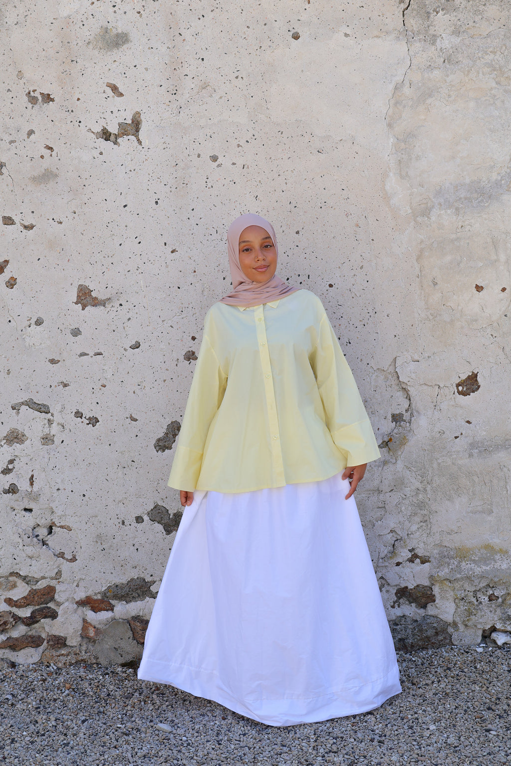 Chemise manches larges - Jaune