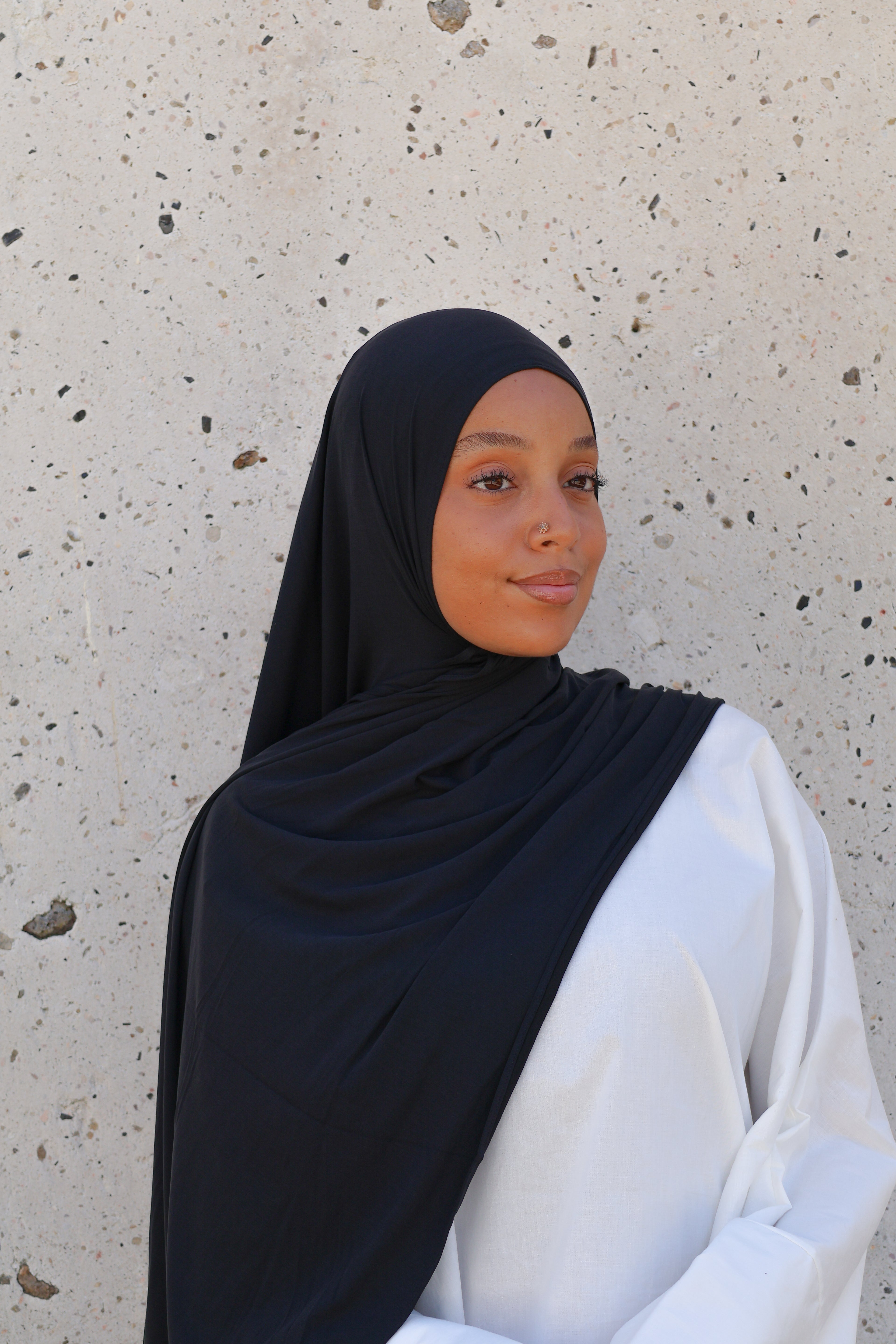 Breathable jersey hijab - Onyx