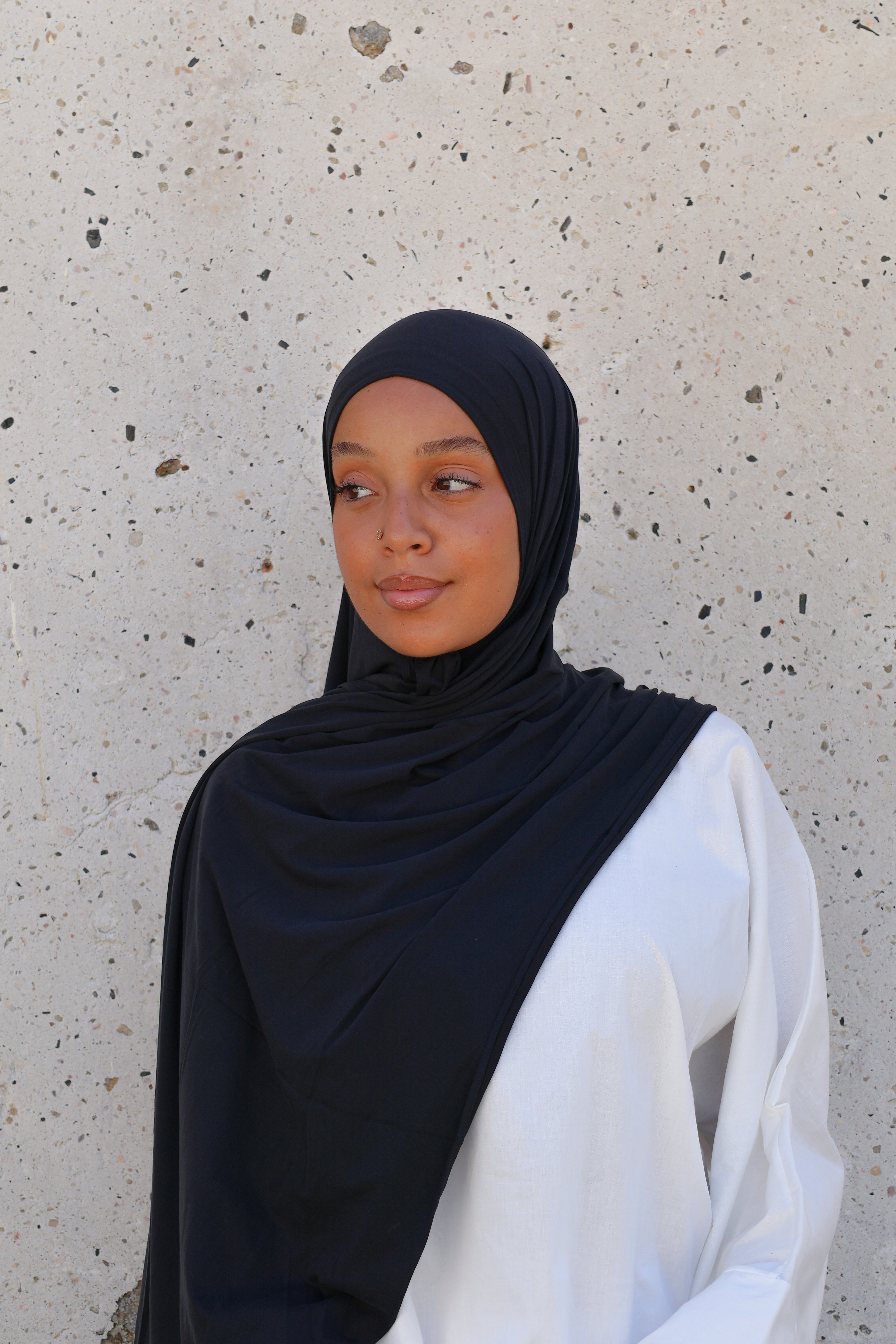 Hijab en jersey respirant - Onyx