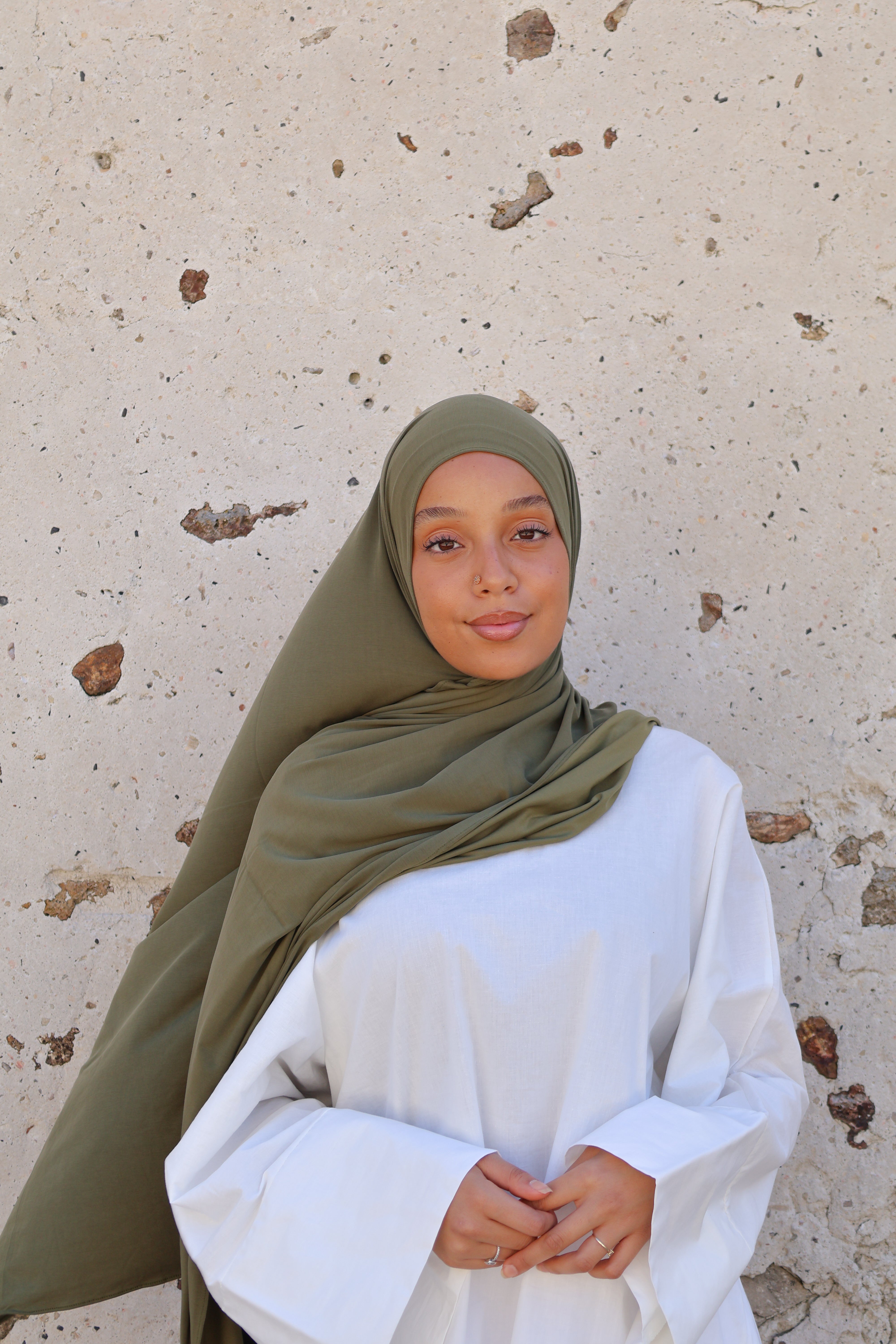 Hijab en jersey respirant - Olive