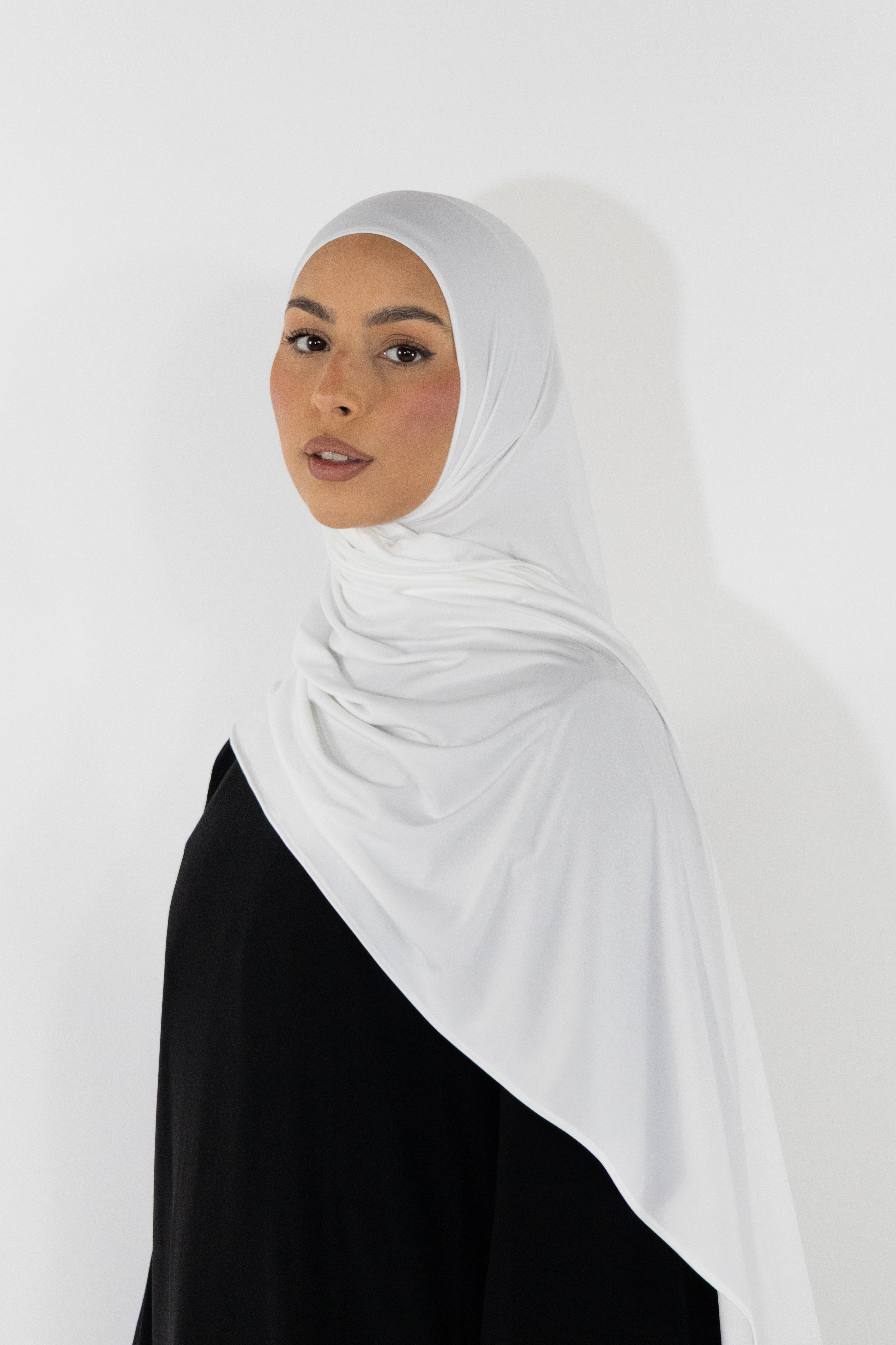 Flowing jersey hijab - Onyx