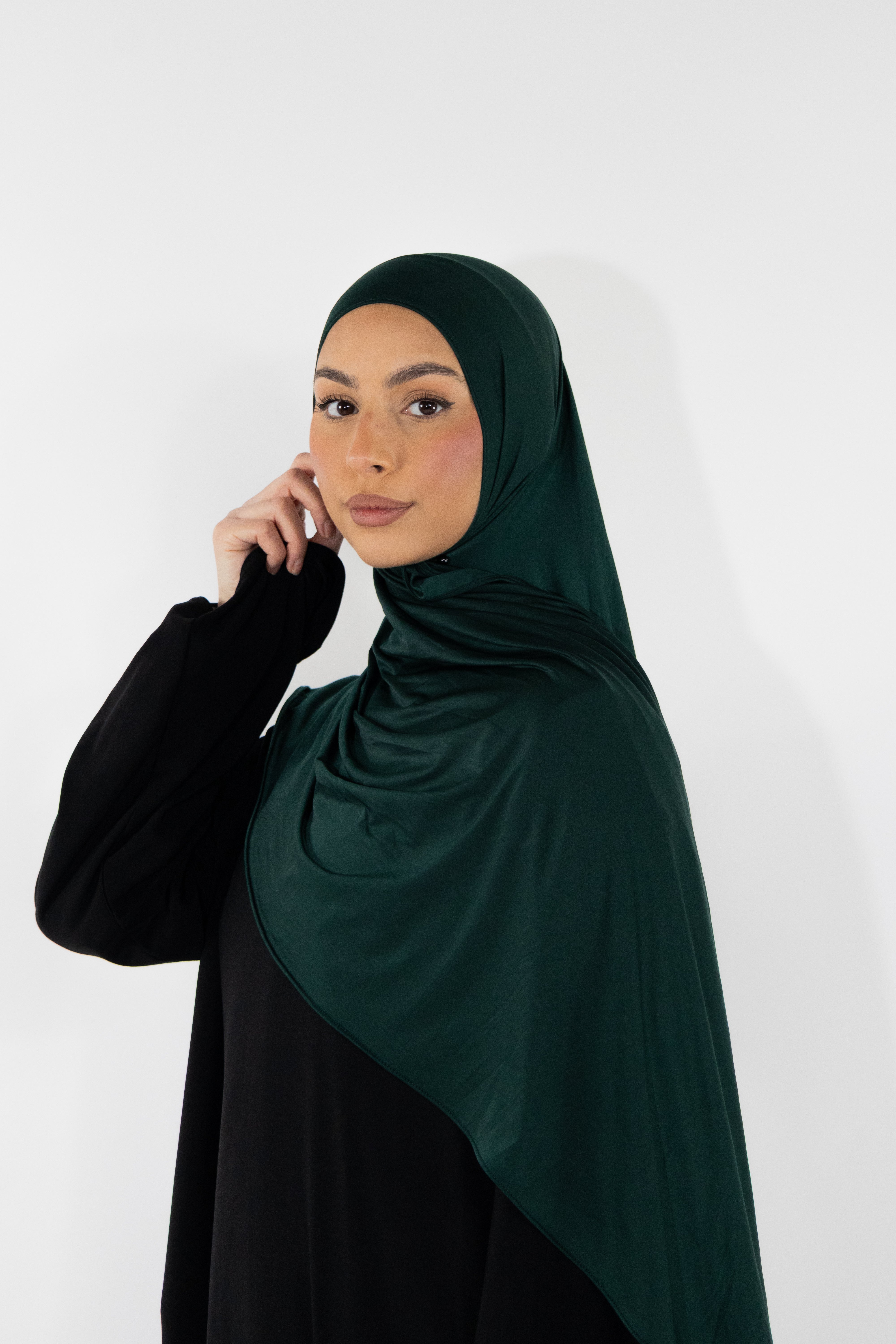 Flowing jersey hijab - Onyx