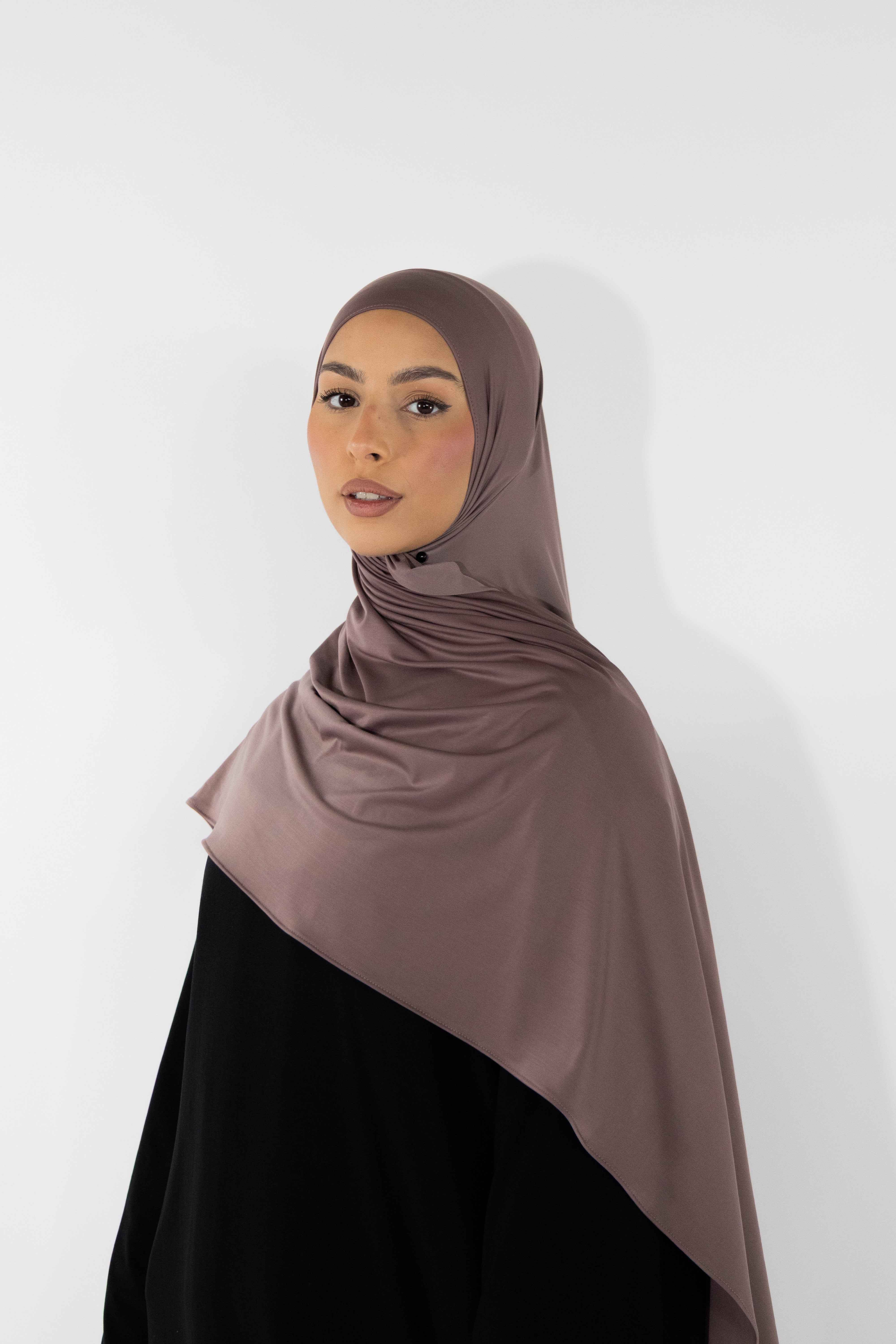 Hijab en jersey fluide - Mocha