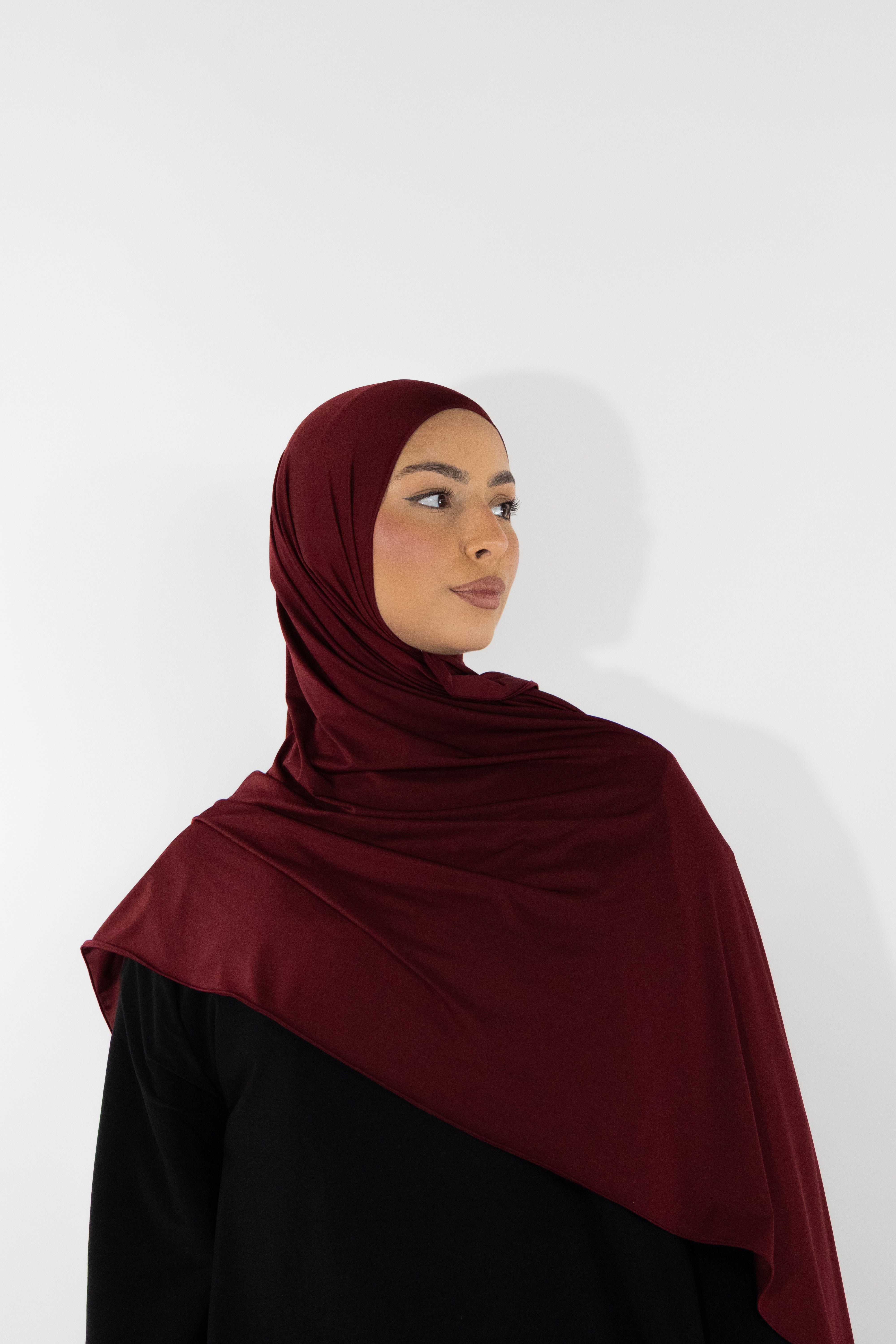 Flowing jersey hijab - Onyx