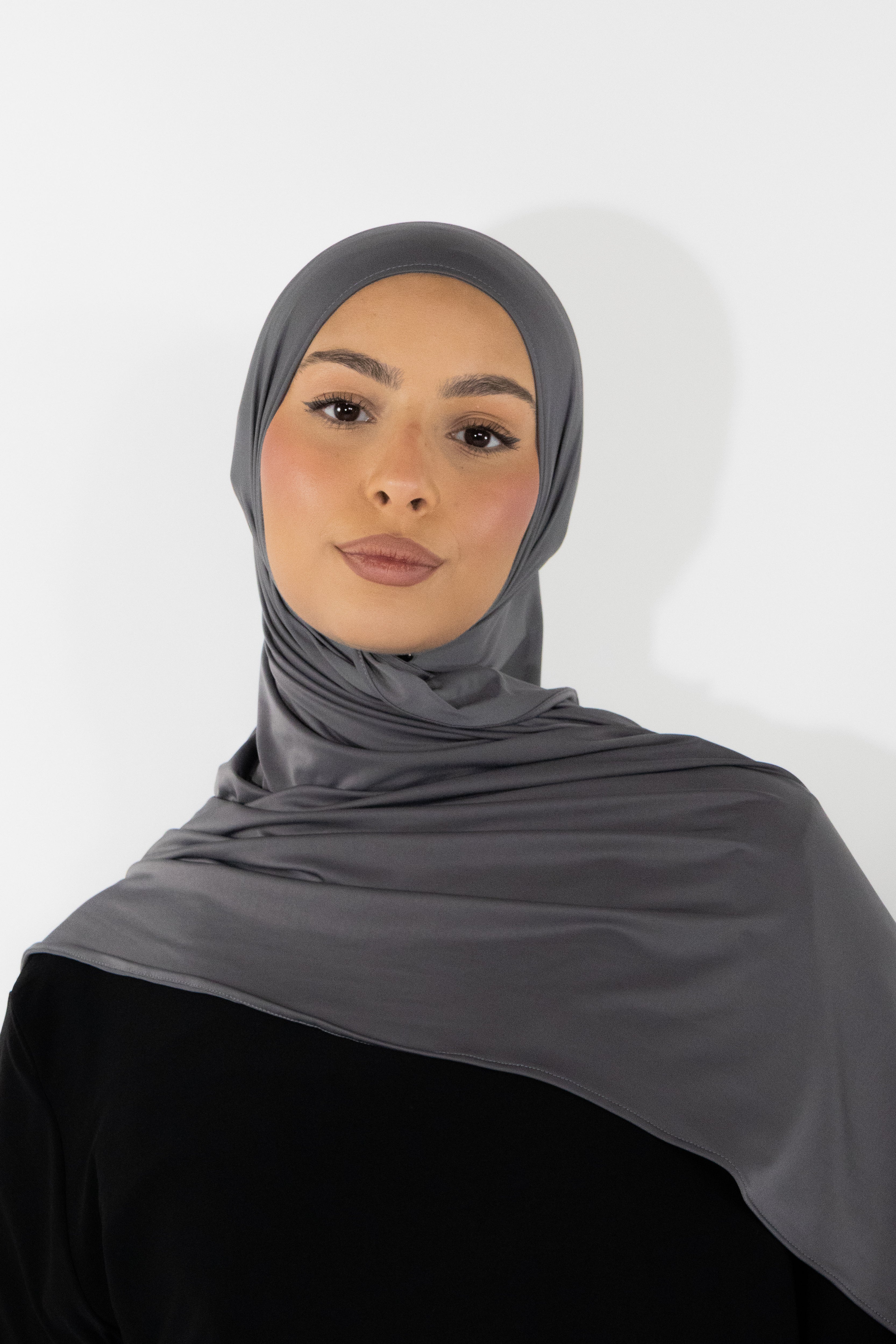 Hijab en jersey fluide - Graphite