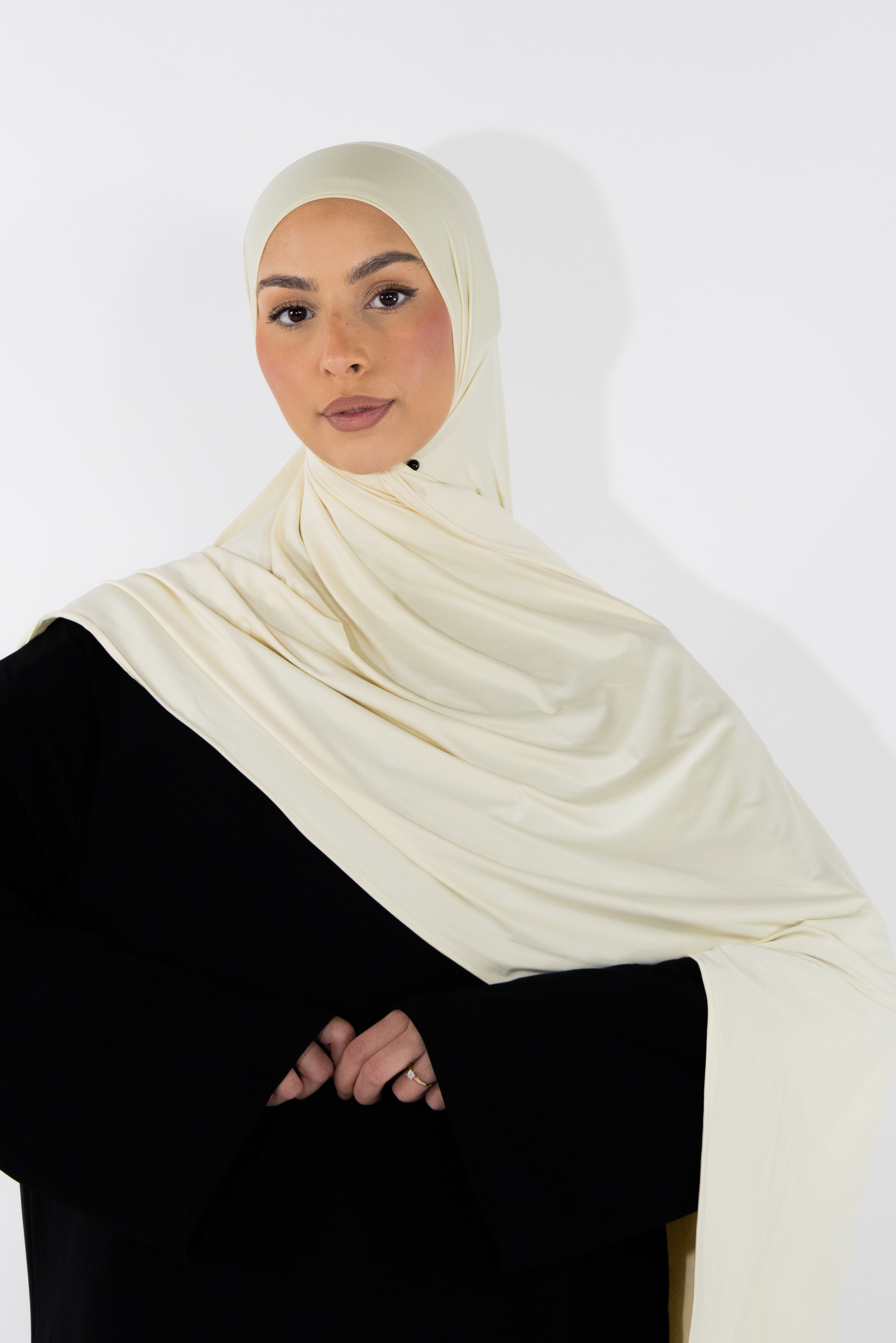 Hijab en jersey fluide - Butter