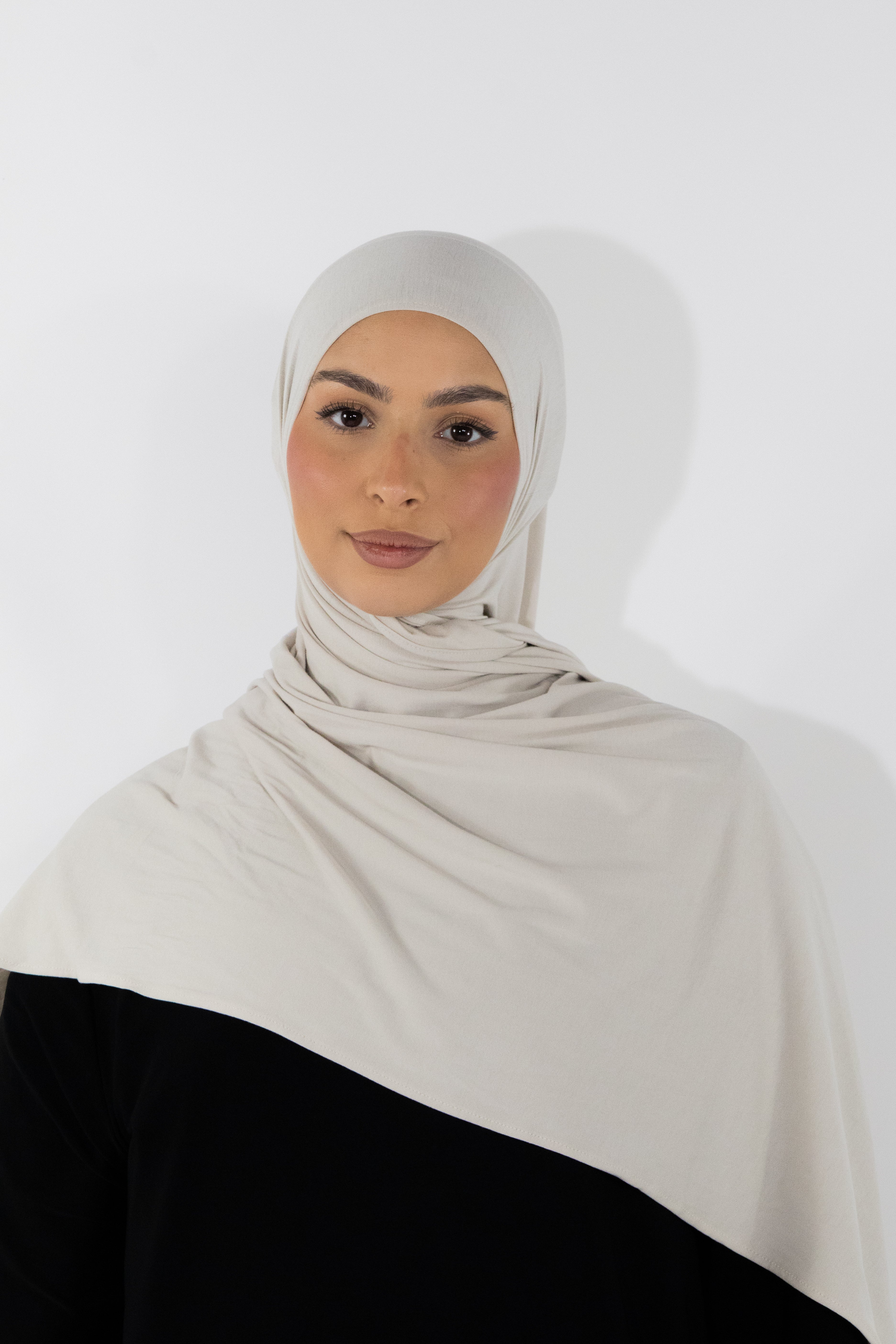 Hijab en jersey bamboo - Cream