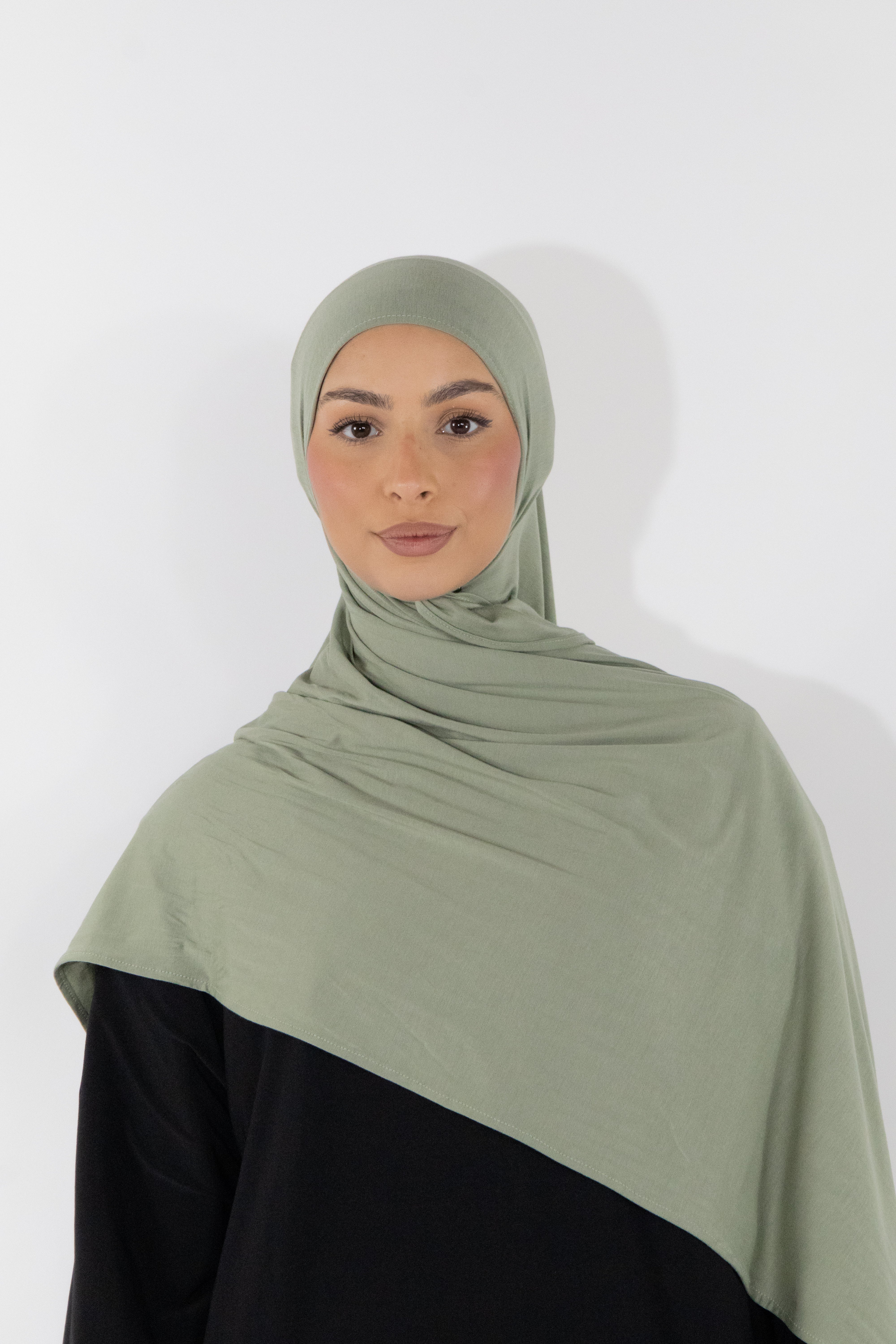 Hijab en jersey bamboo - Moss