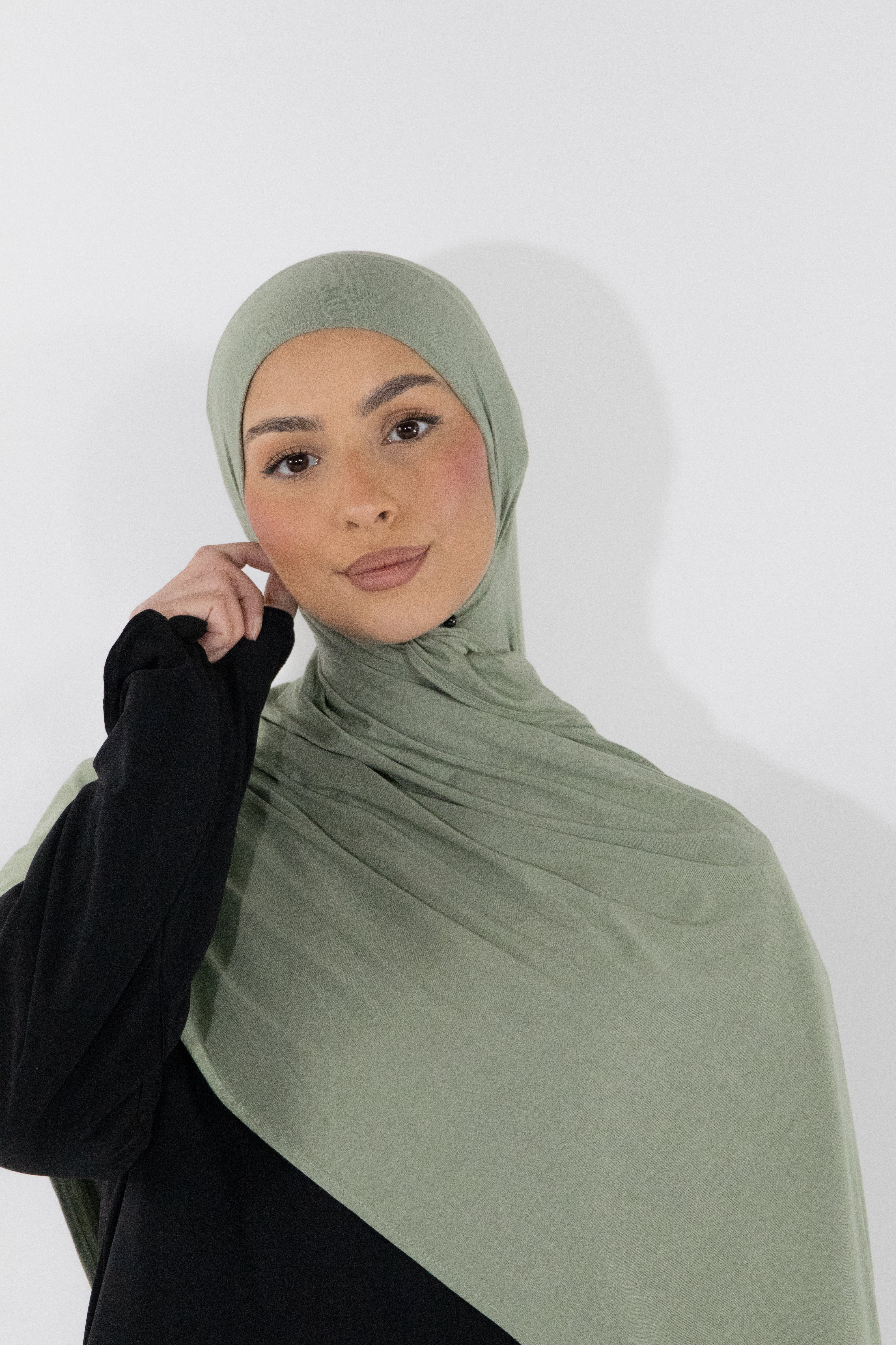 Hijab en jersey bamboo - Moss