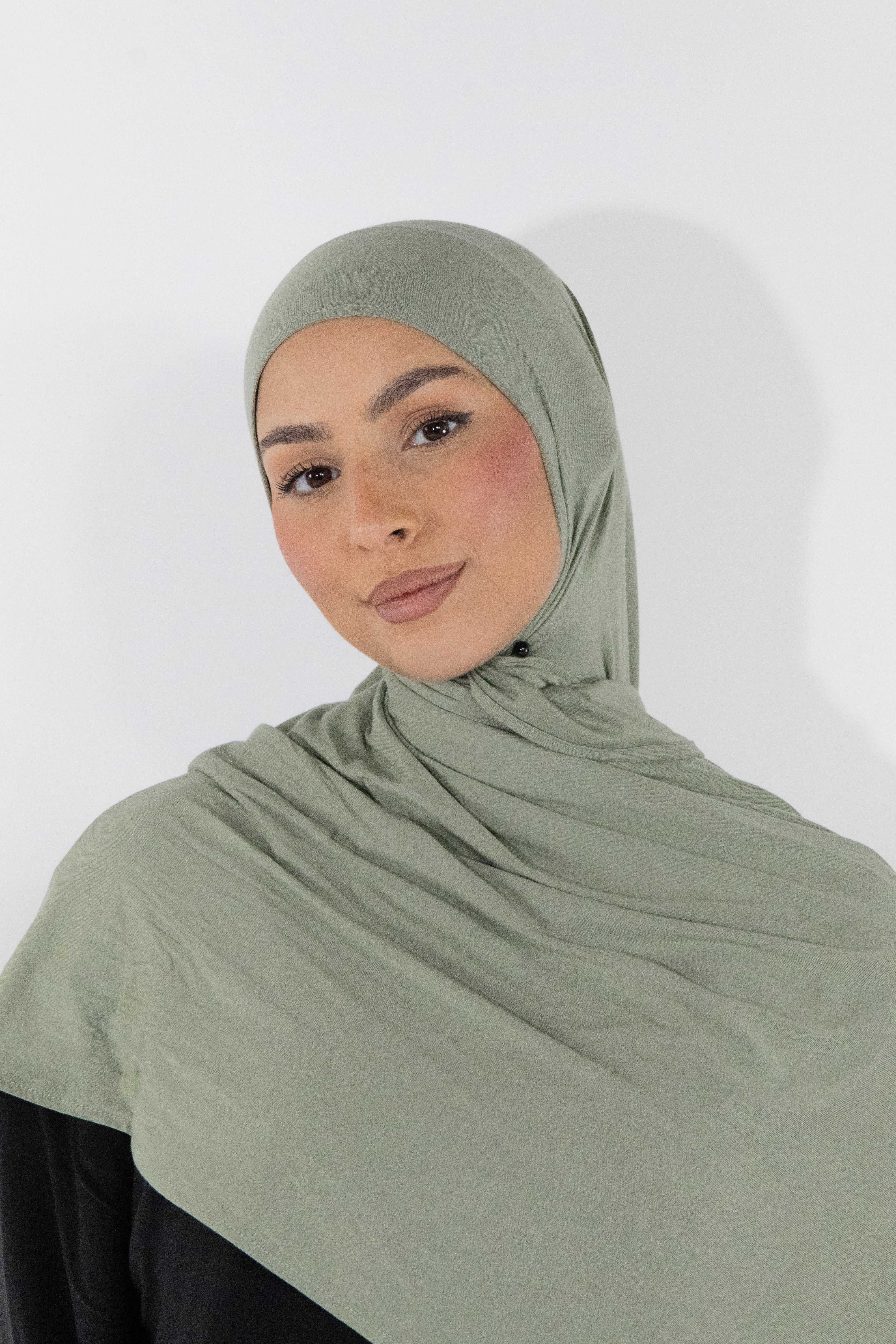 Hijab en jersey bamboo - Moss