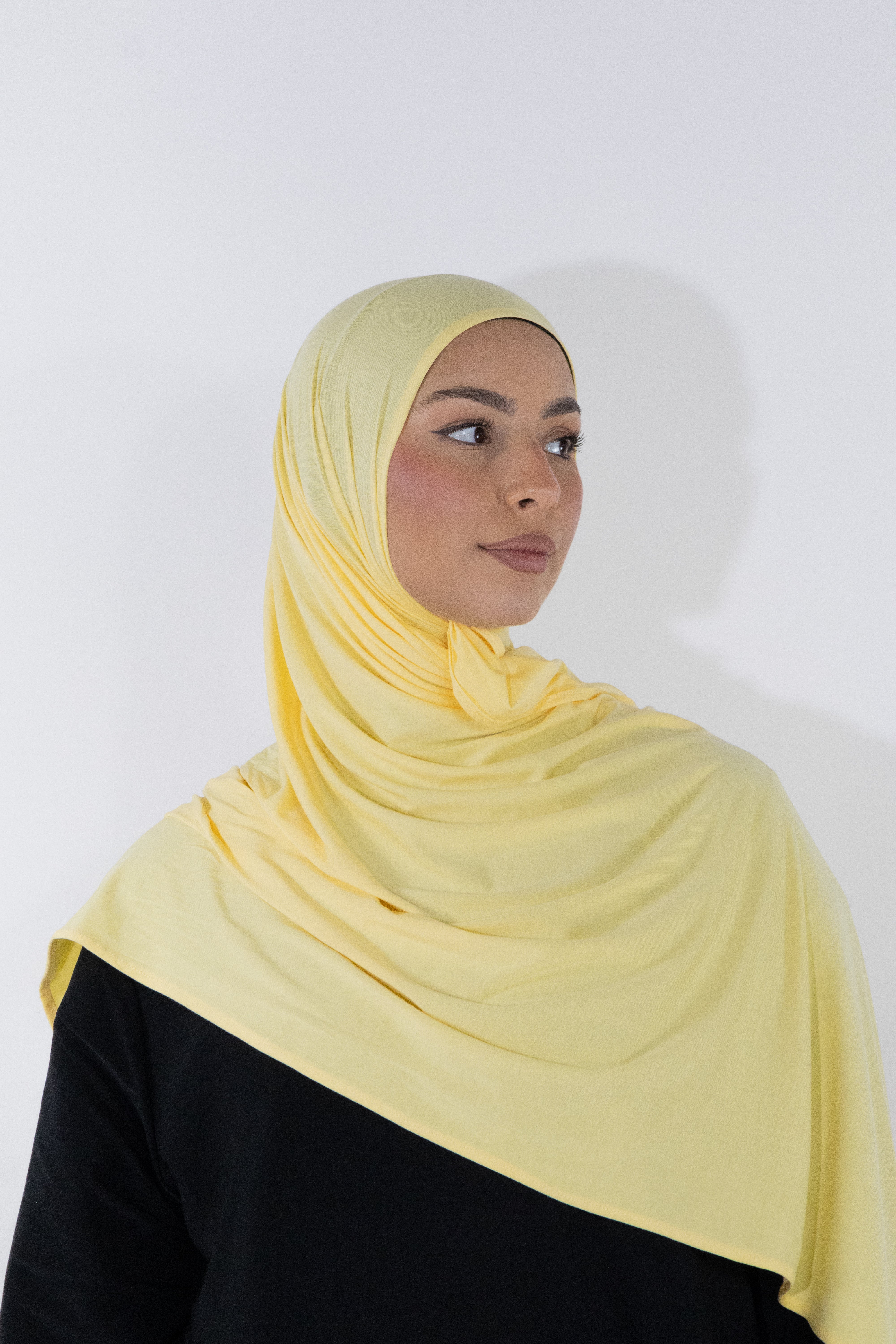 Hijab en jersey bamboo - Lemon