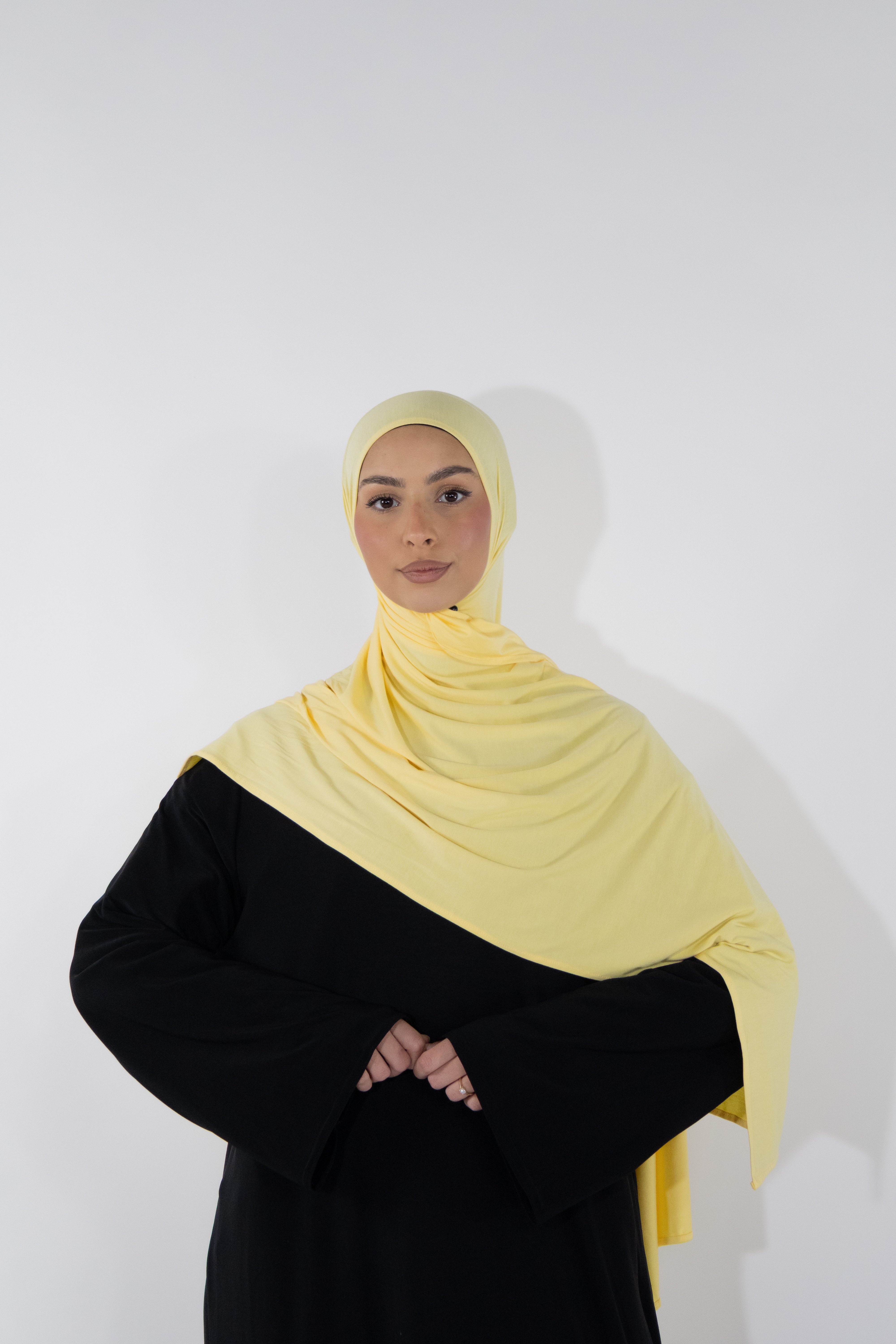 Hijab en jersey bamboo - Lemon