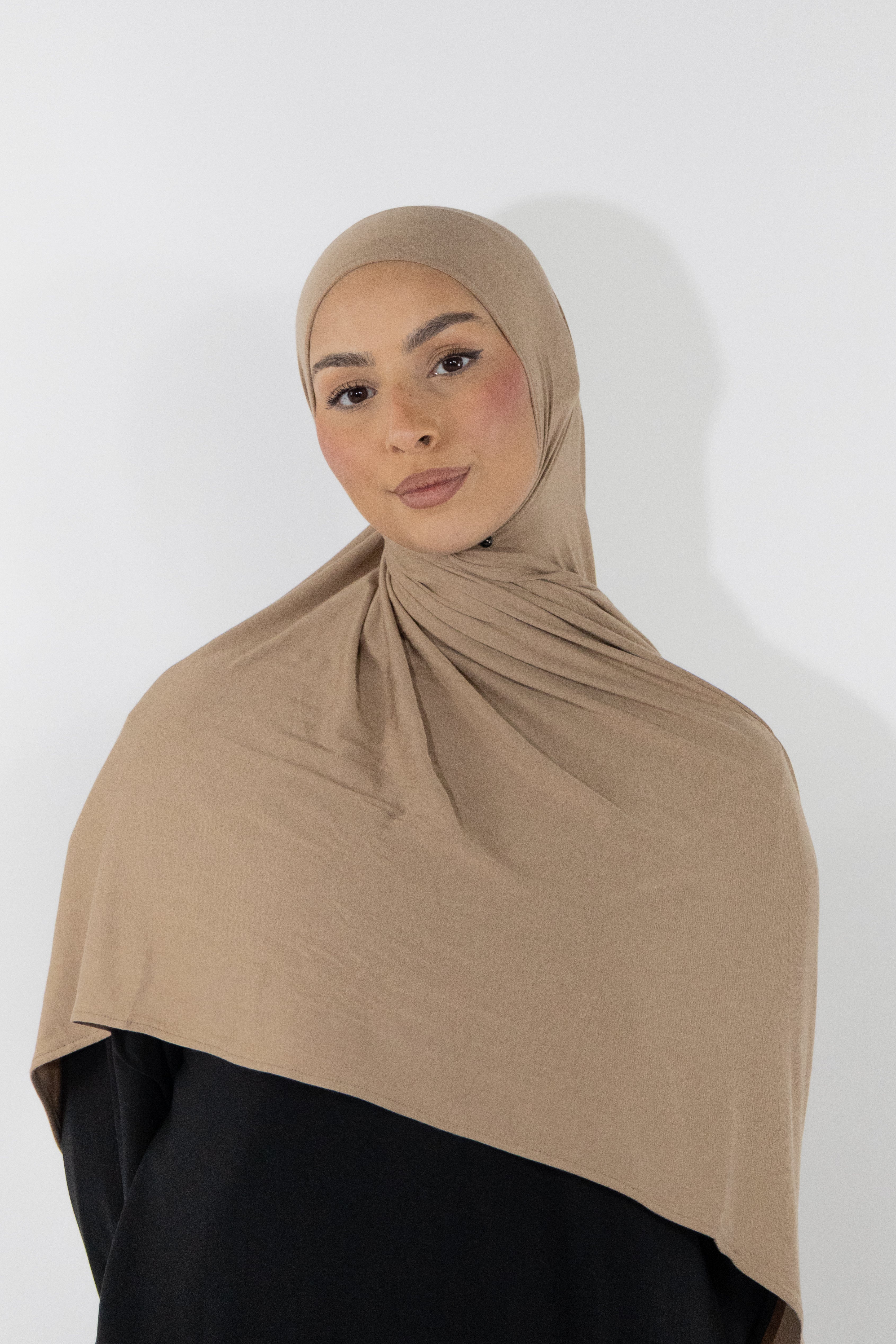 Hijab en jersey bamboo - Camel