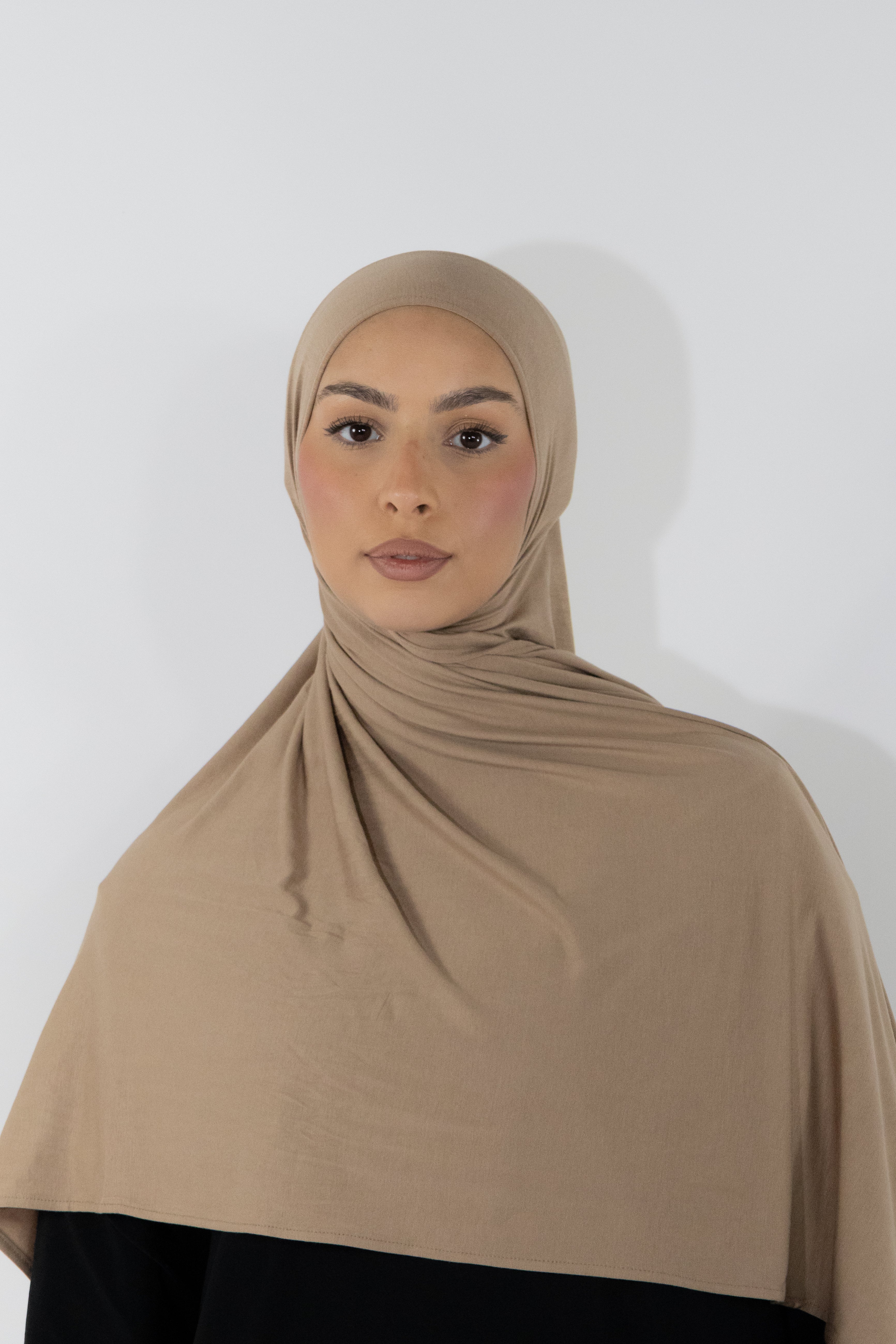 Hijab en jersey bamboo - Camel