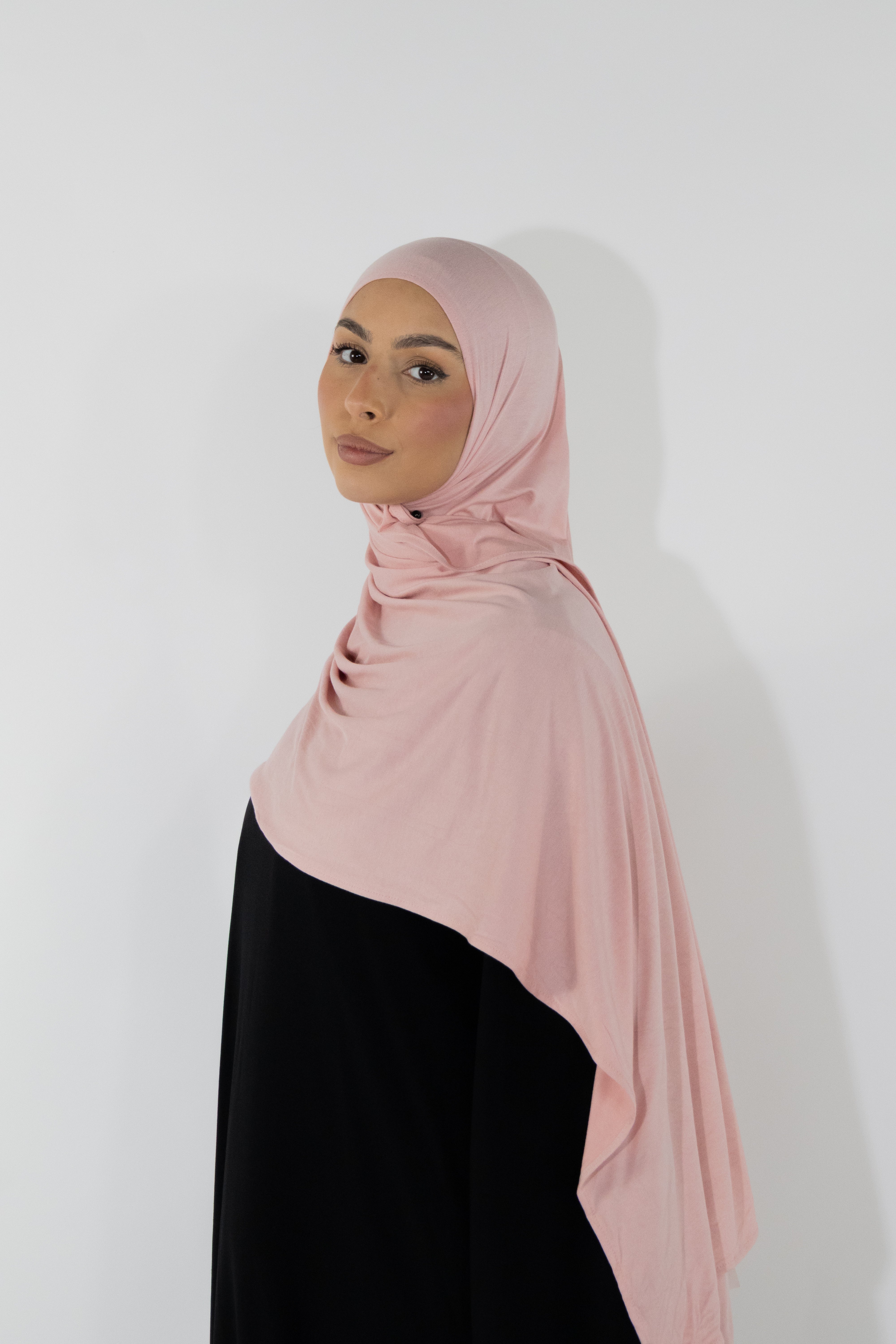 Bamboo jersey hijab - Blush