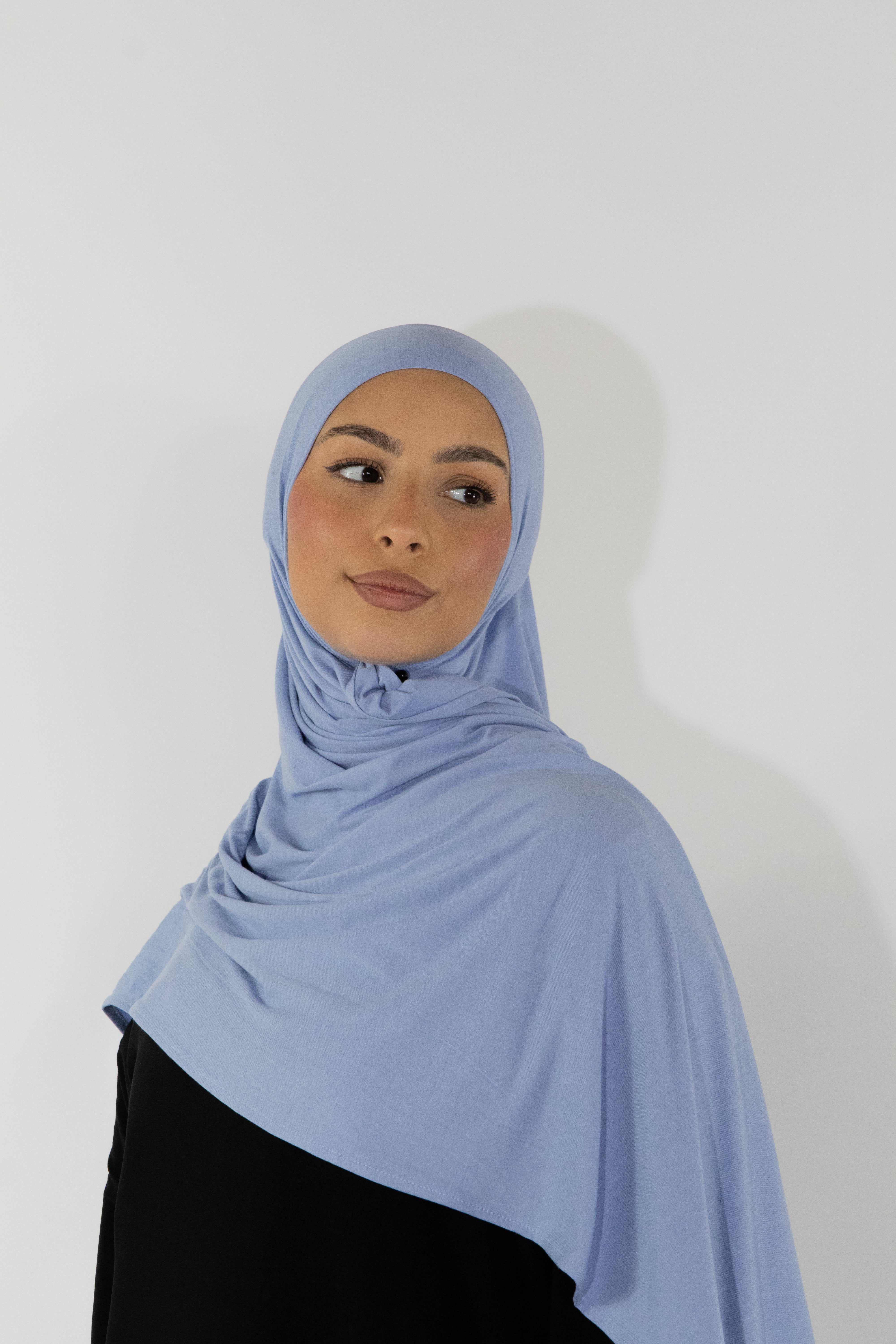 Bamboo jersey hijab - Sky