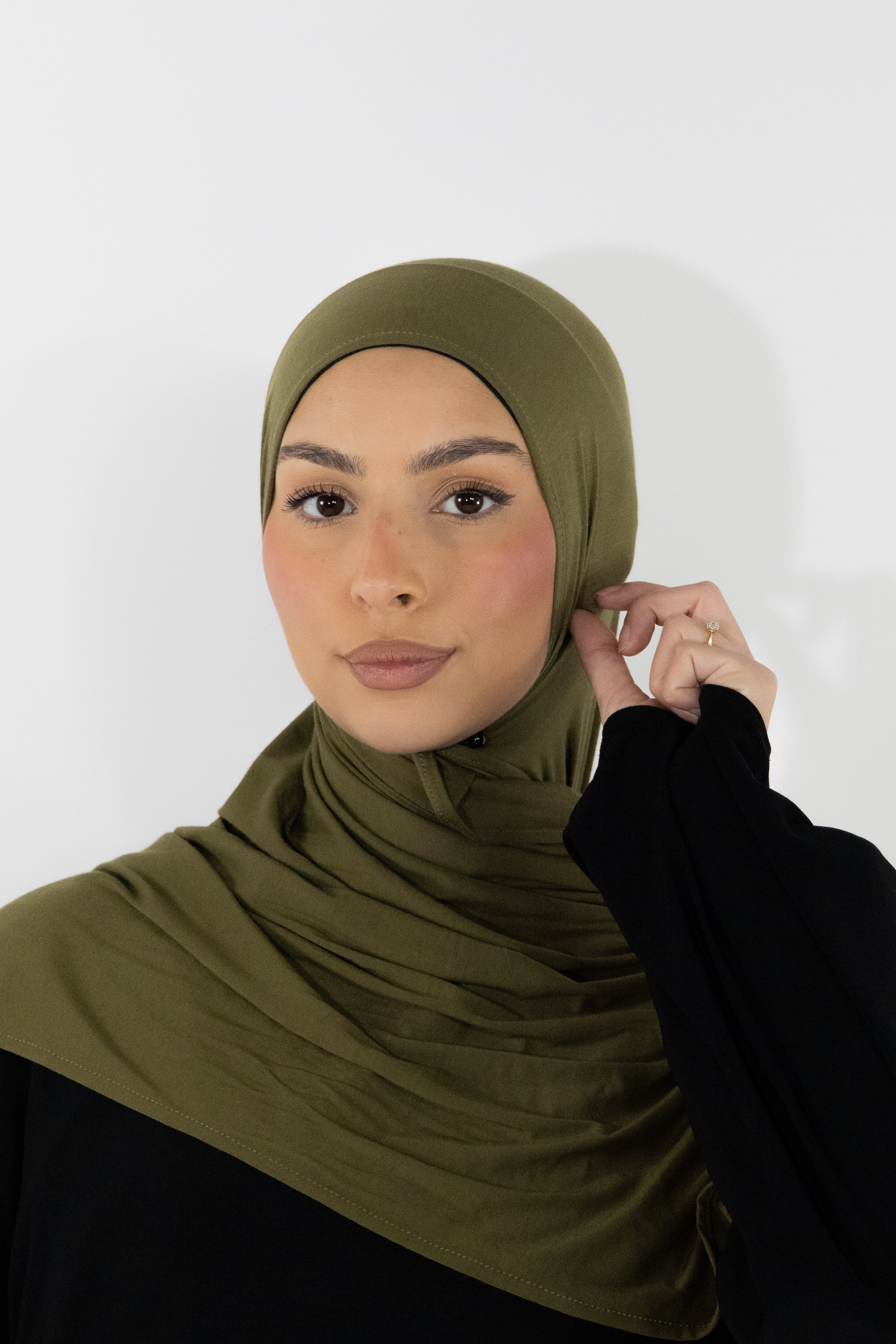 Hijab en jersey bamboo - Olive