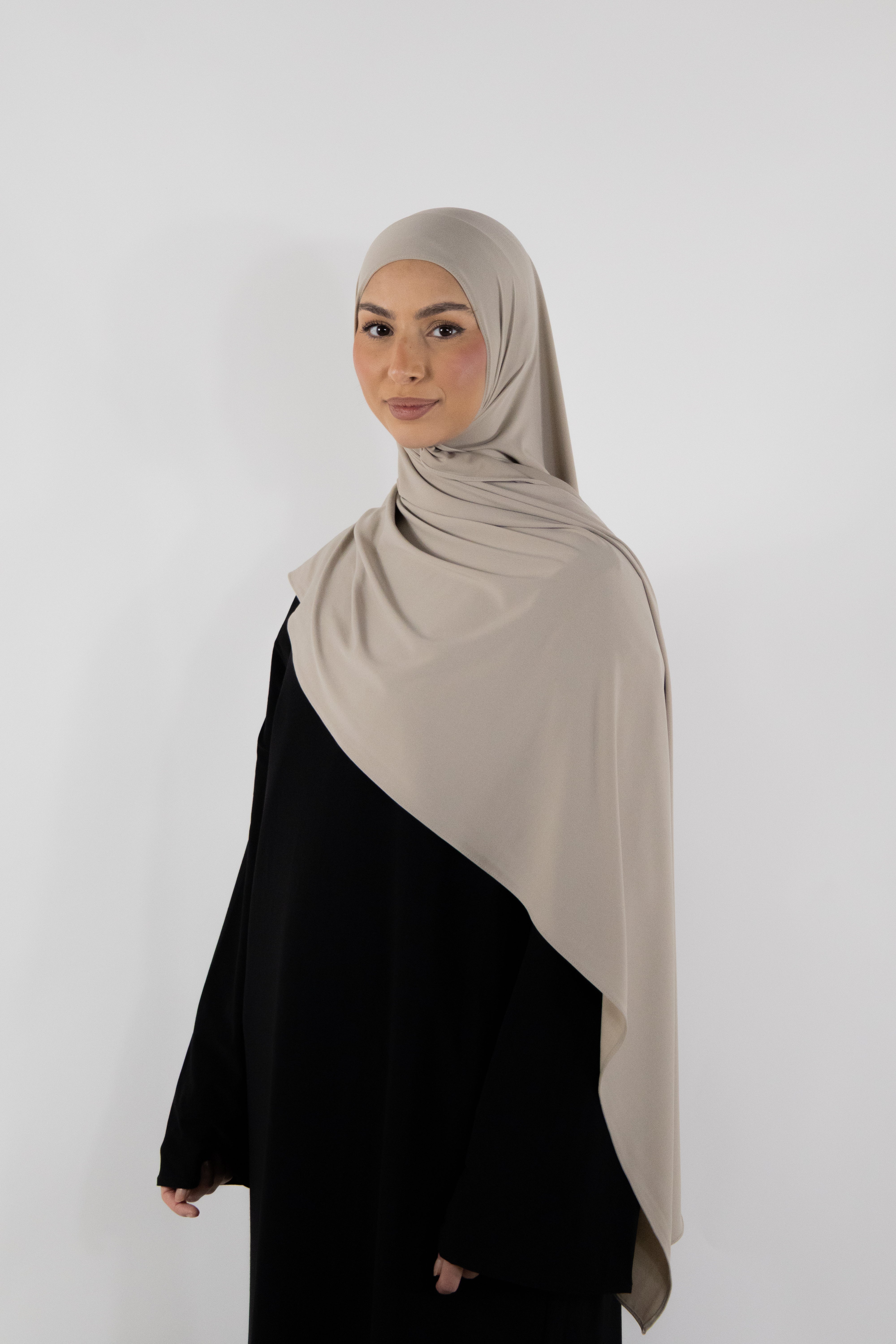 Hijab en jersey premium - Stone