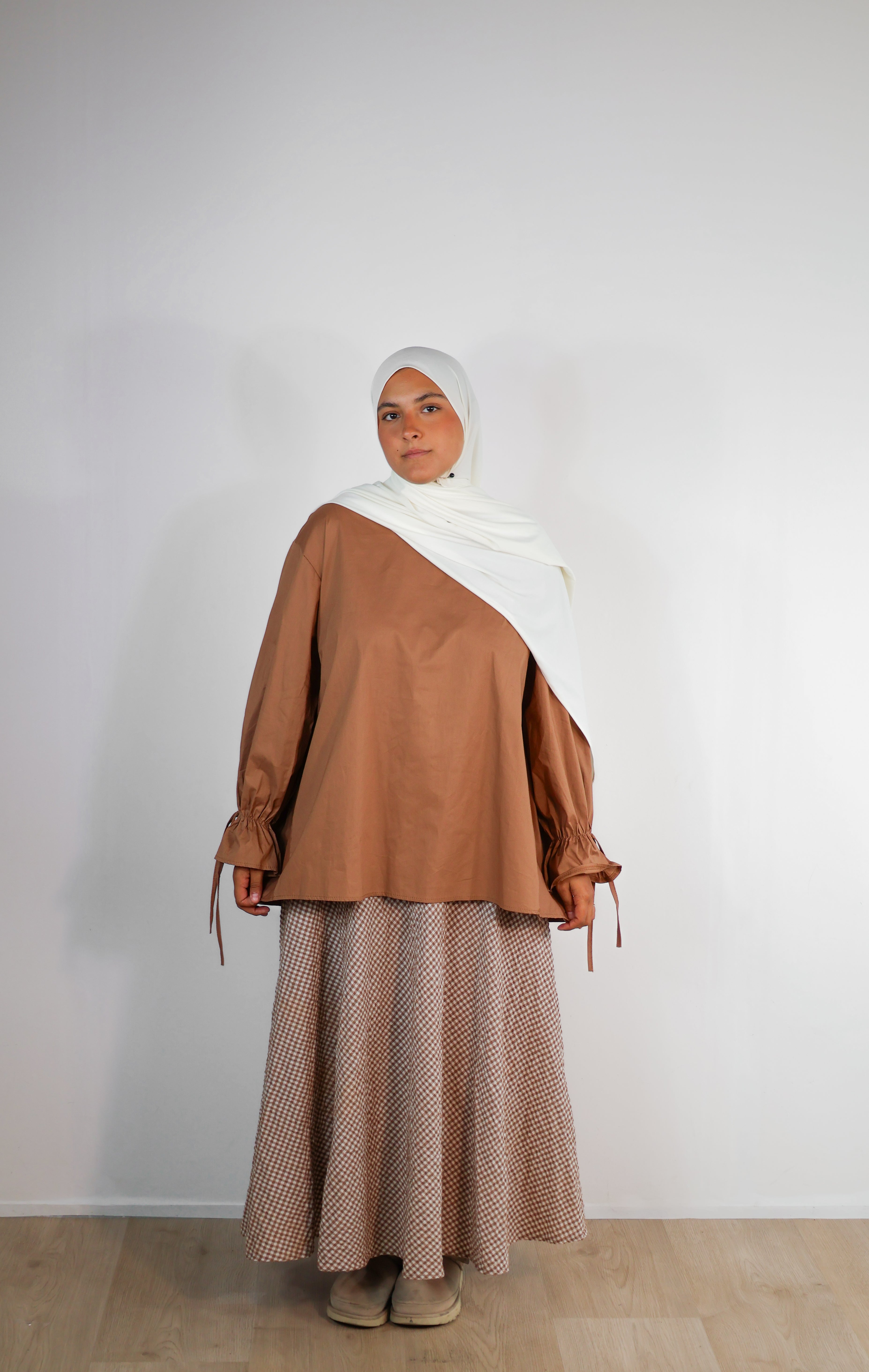 Haut manches chouchou - Chocolat