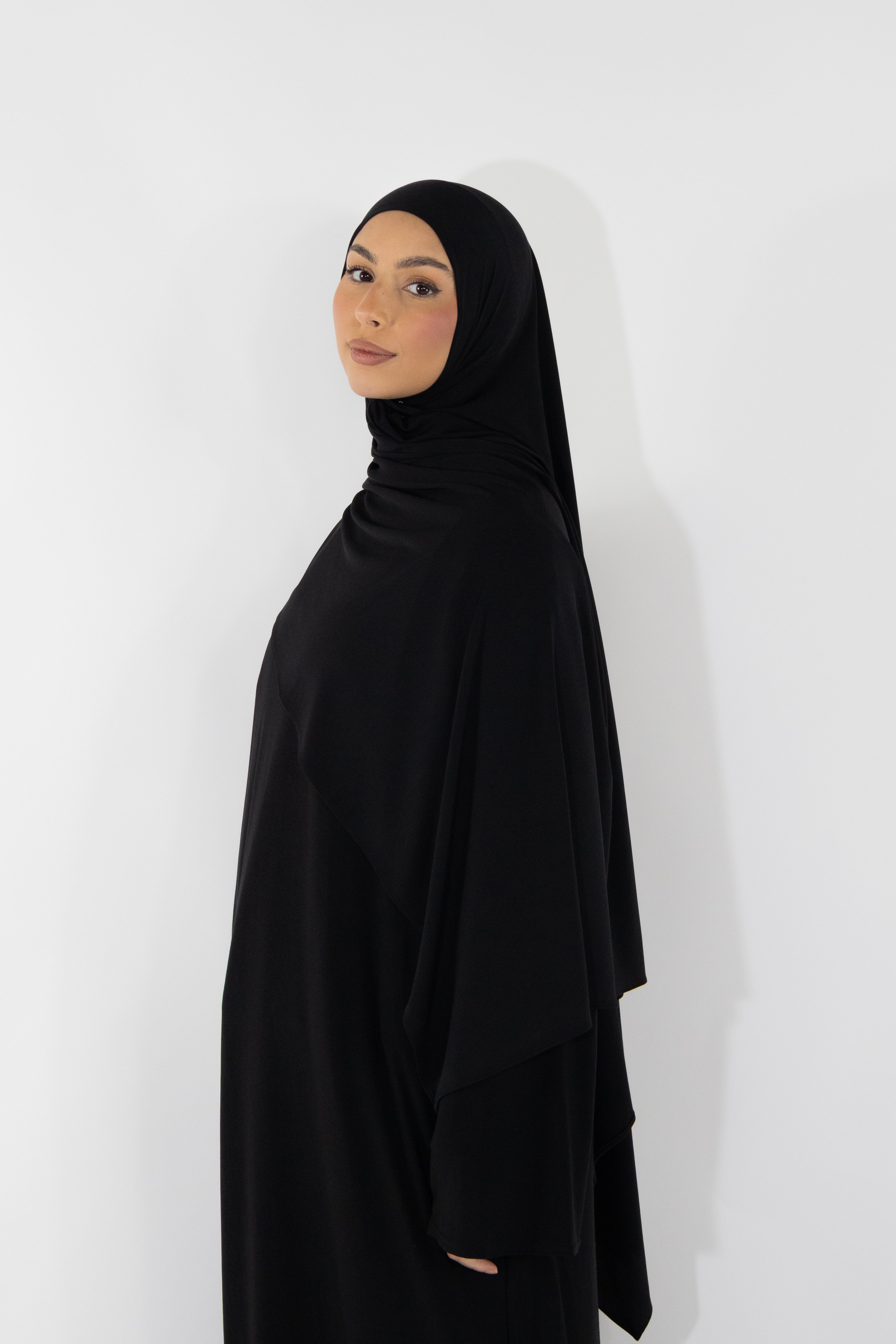 Premium jersey hijab - Onyx