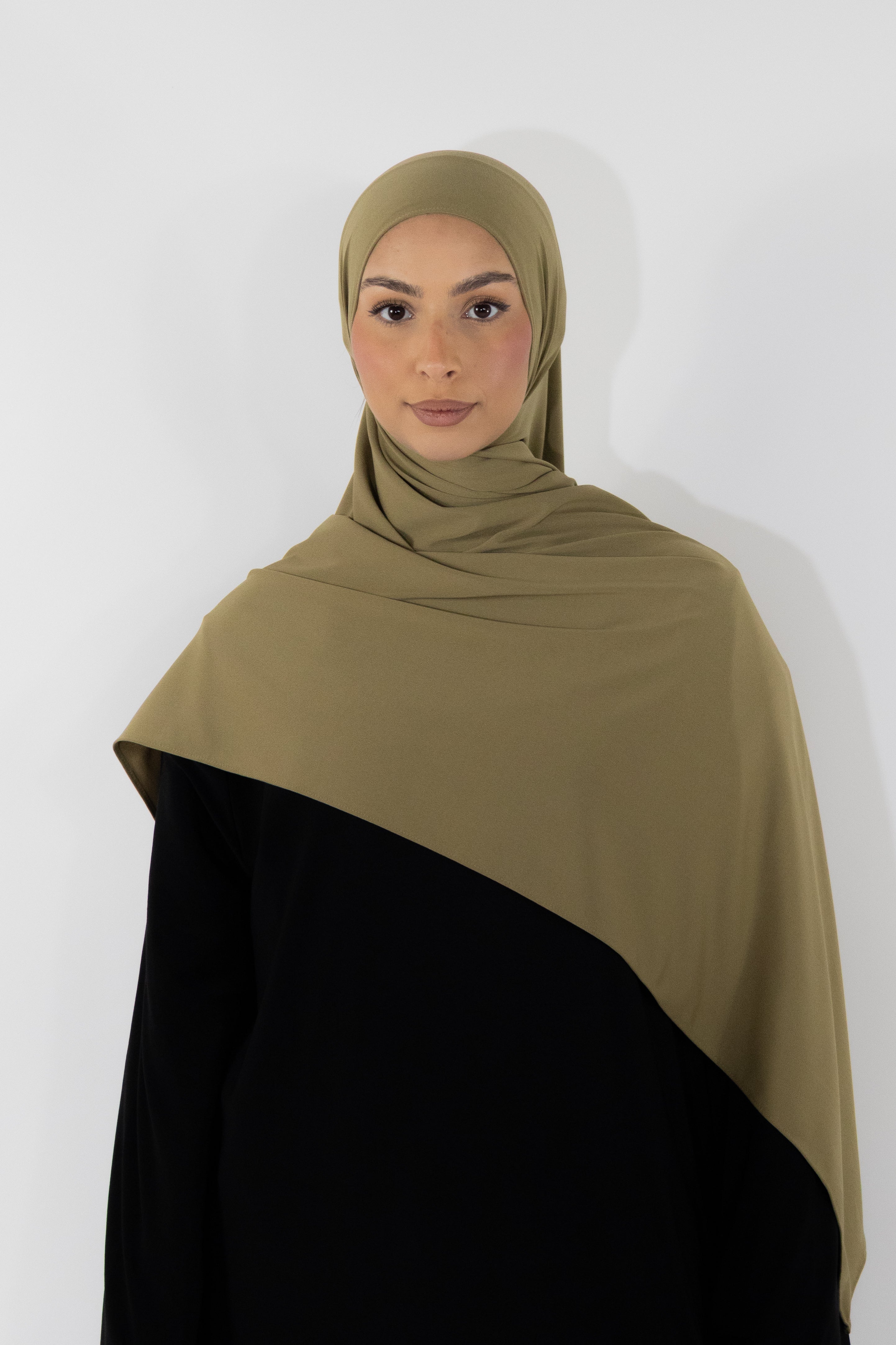 Hijab en jersey premium - Kaki