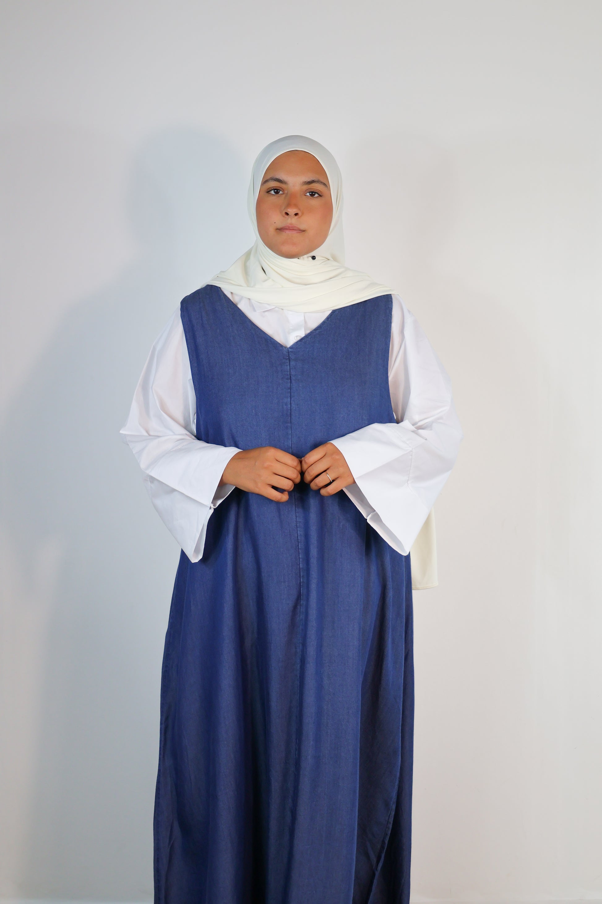 Robe sans manches tencele - Bleu jean