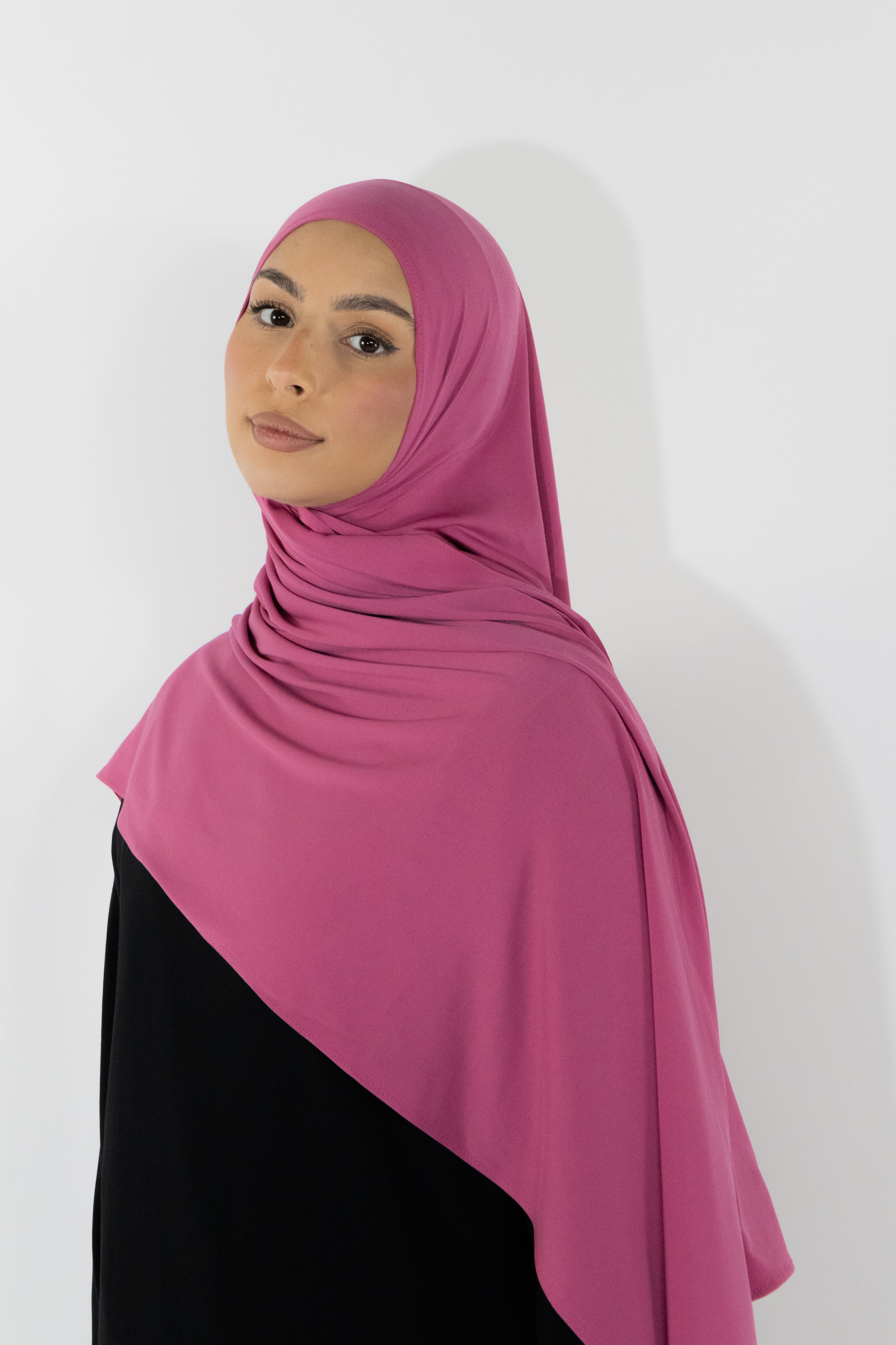 Hijab en jersey premium - Magenta