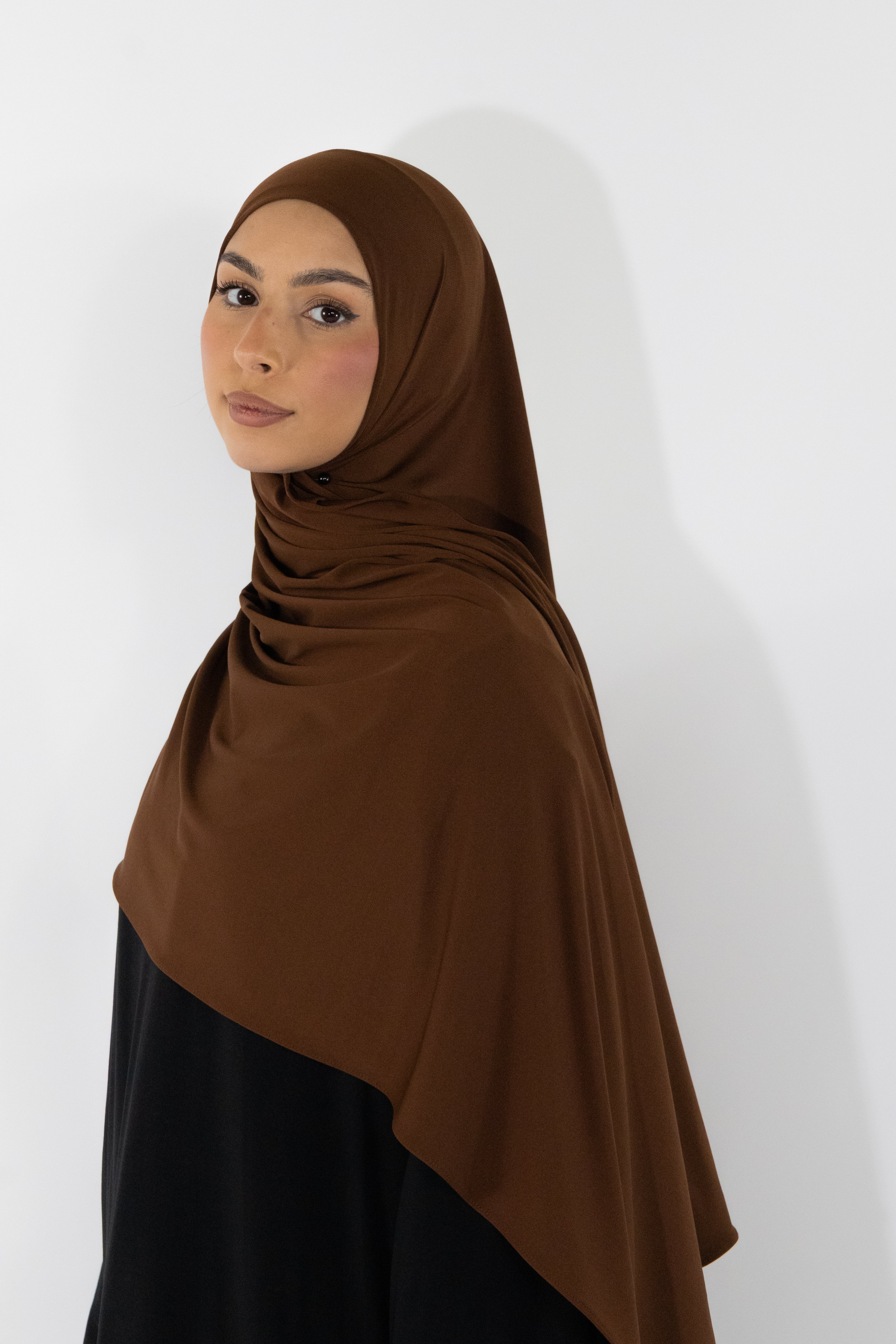 Hijab en jersey premium - Coffee
