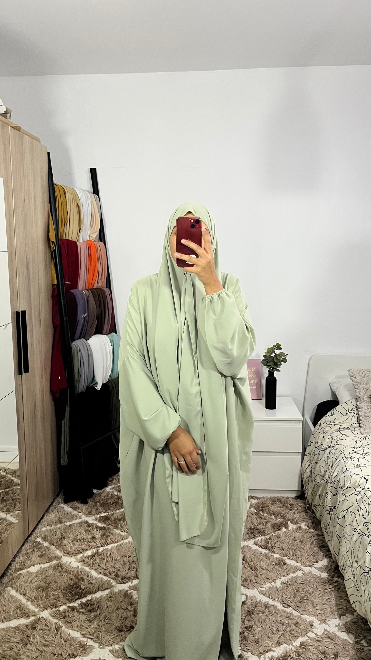 Integrated hijab abaya